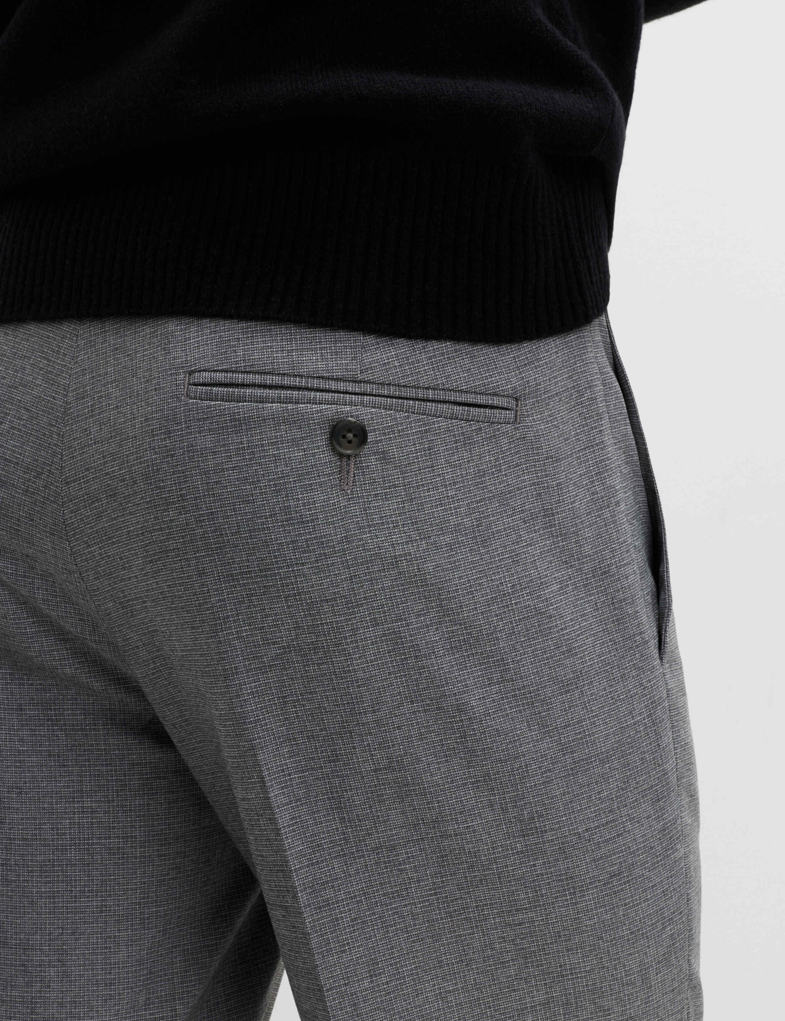 Tailored Fit Micro Grid Trousers 5 of 5
