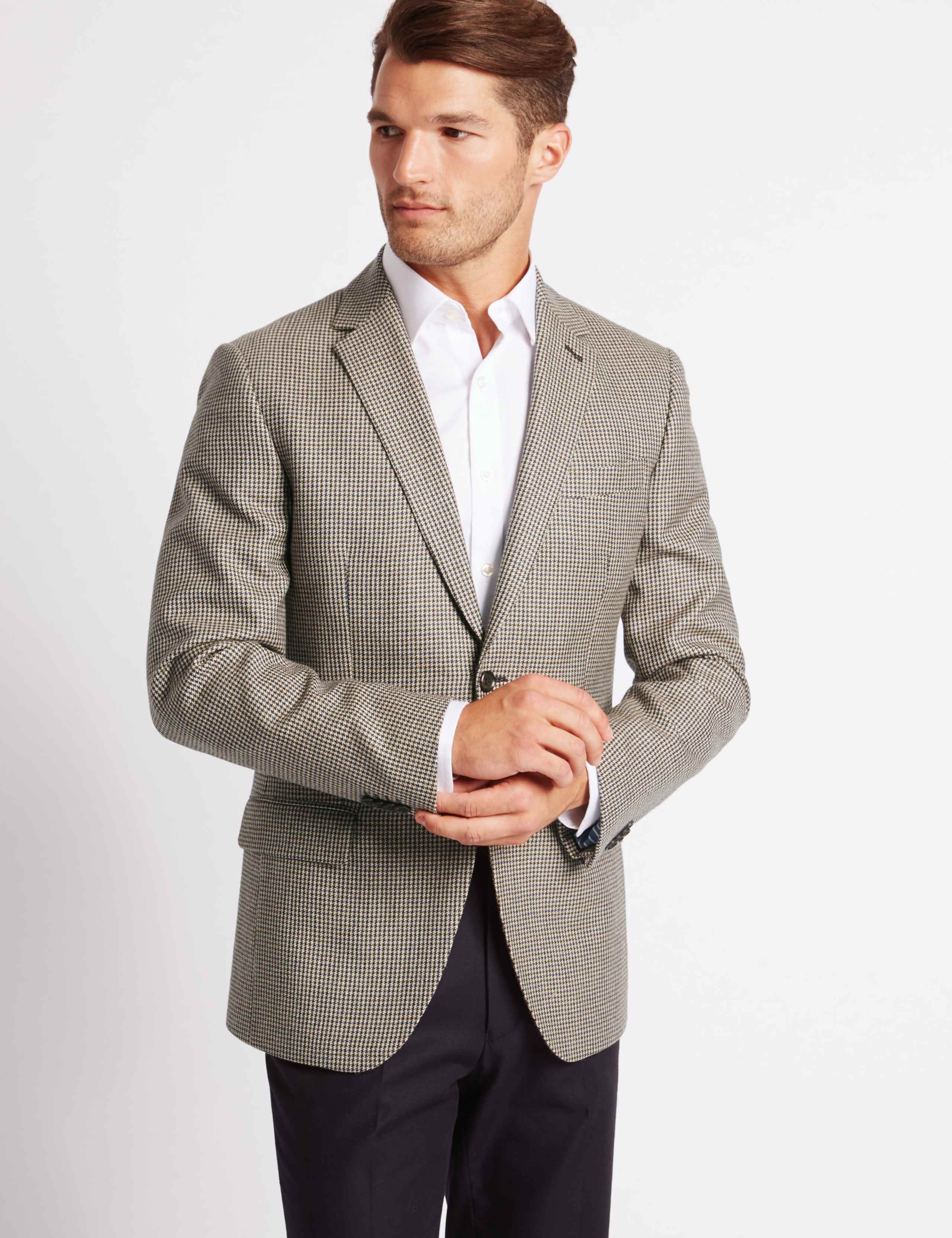 Pure Wool Checked Jacket 1 of 8