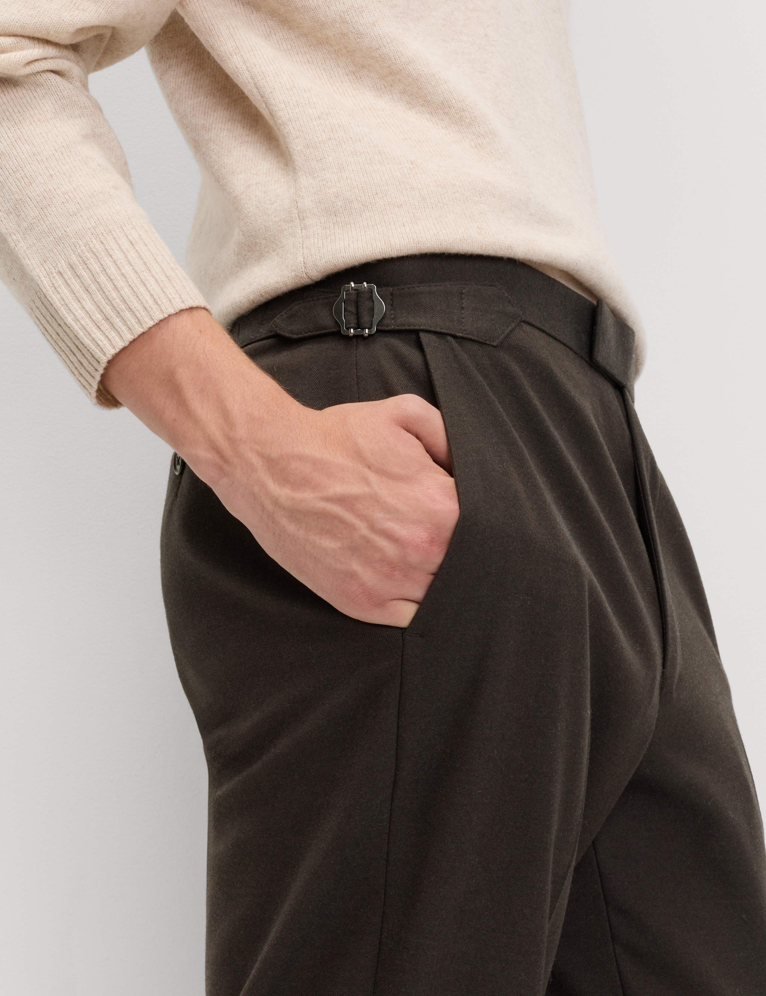 Warm Handle Twill Side Adjuster Trousers 5 of 7