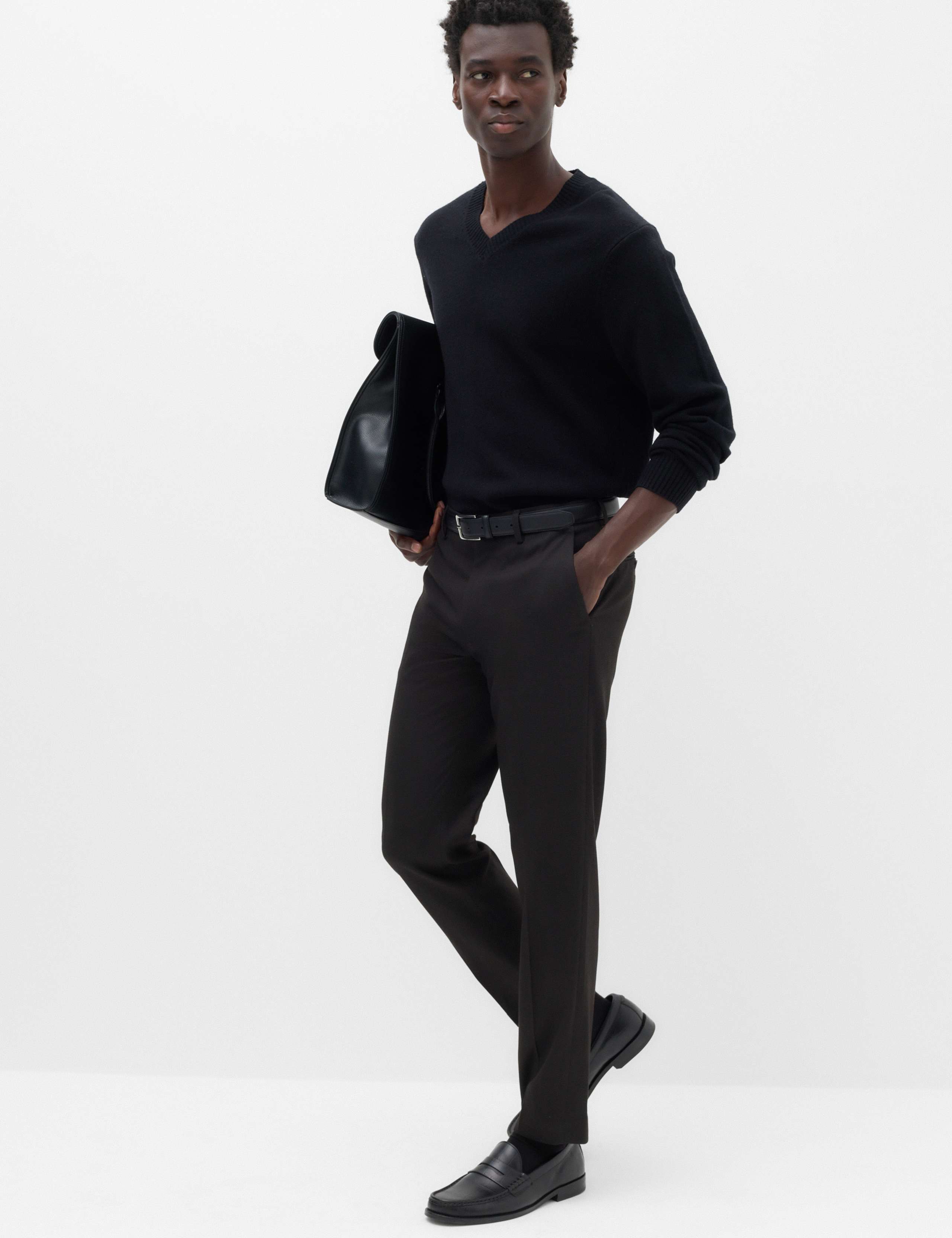 Tailored Fit Pindot Stretch Trousers 6 of 7