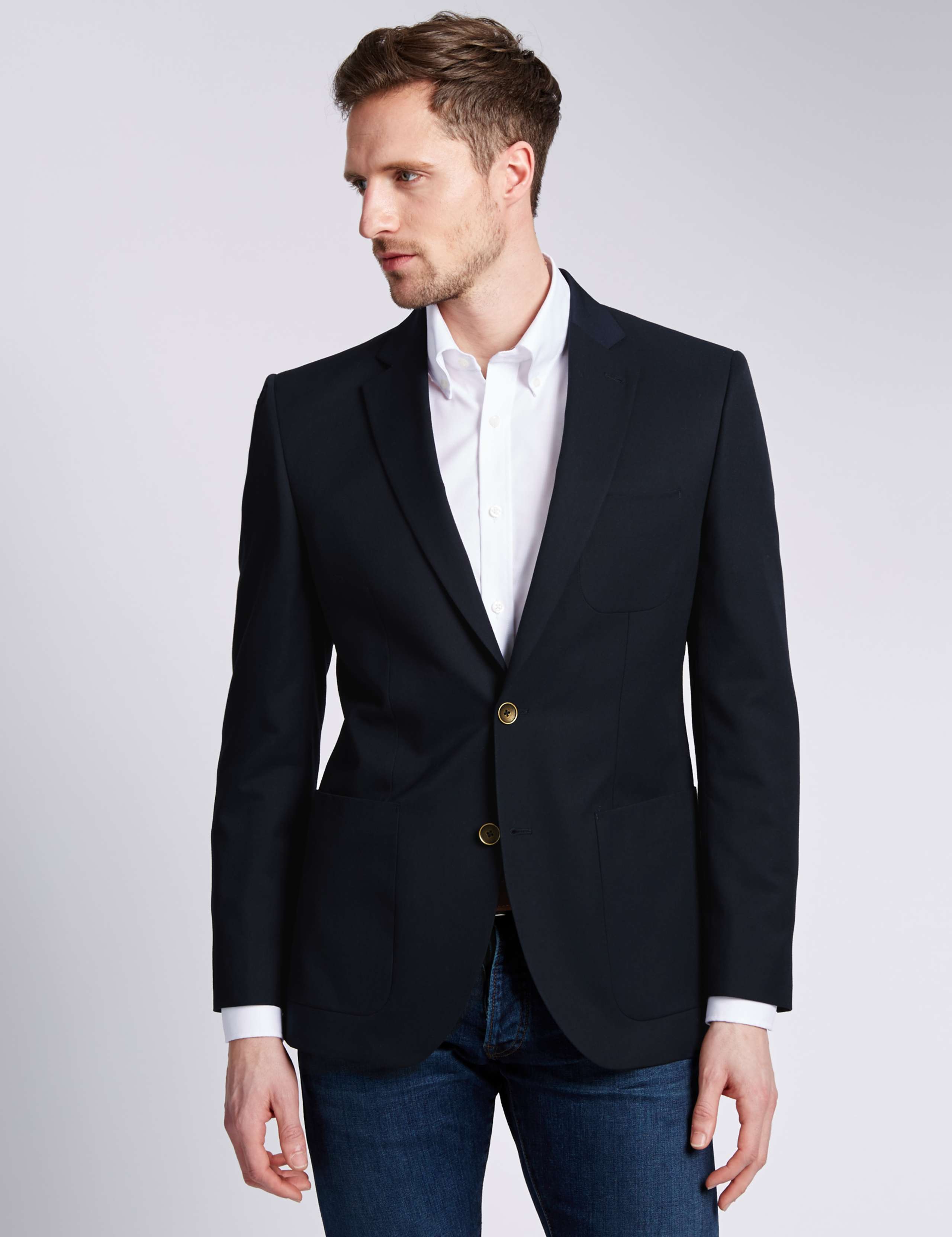 Notch Lapel 2 Button Blazer 1 of 7