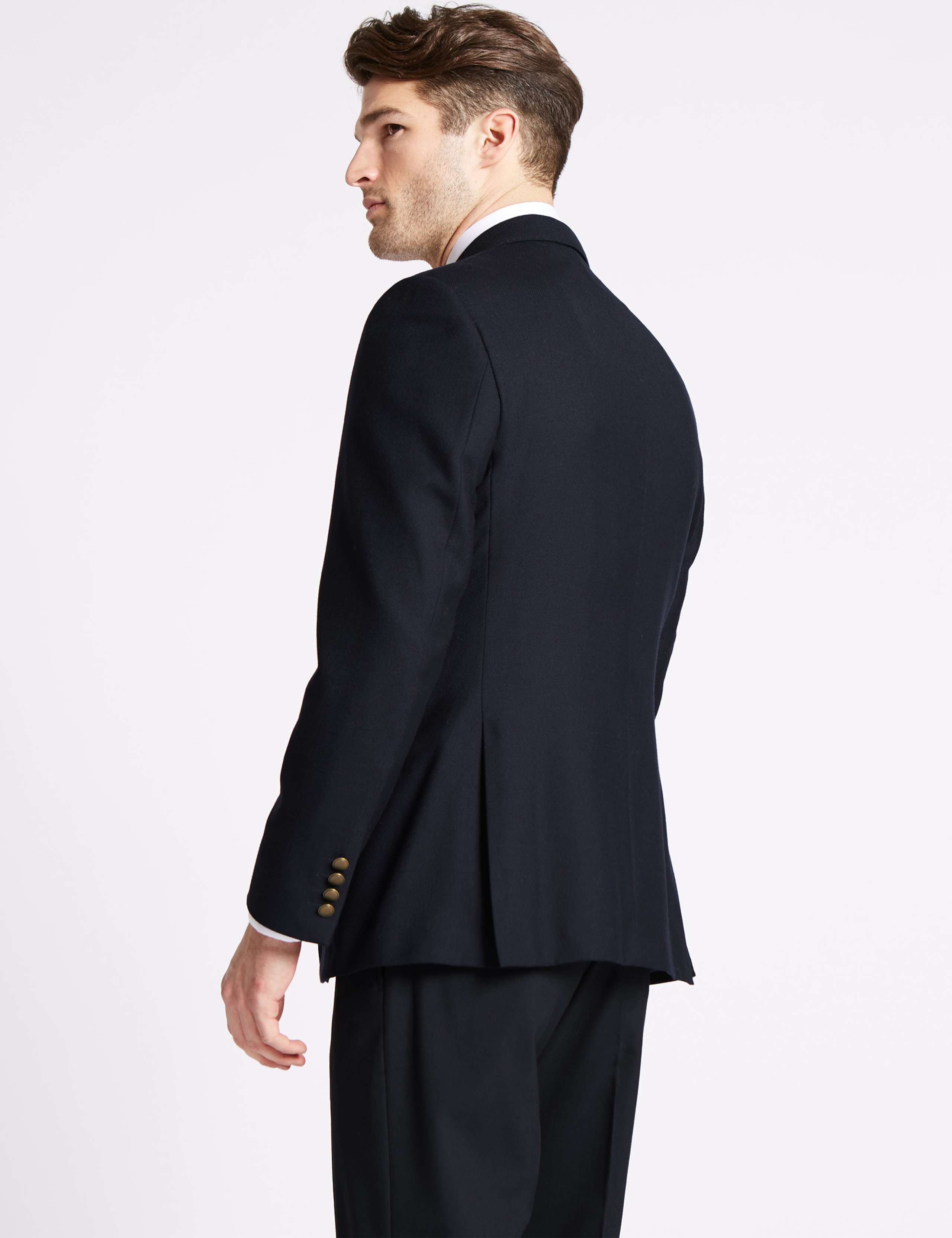 Pure Wool Textured Regular Fit Jacket 5 of 8