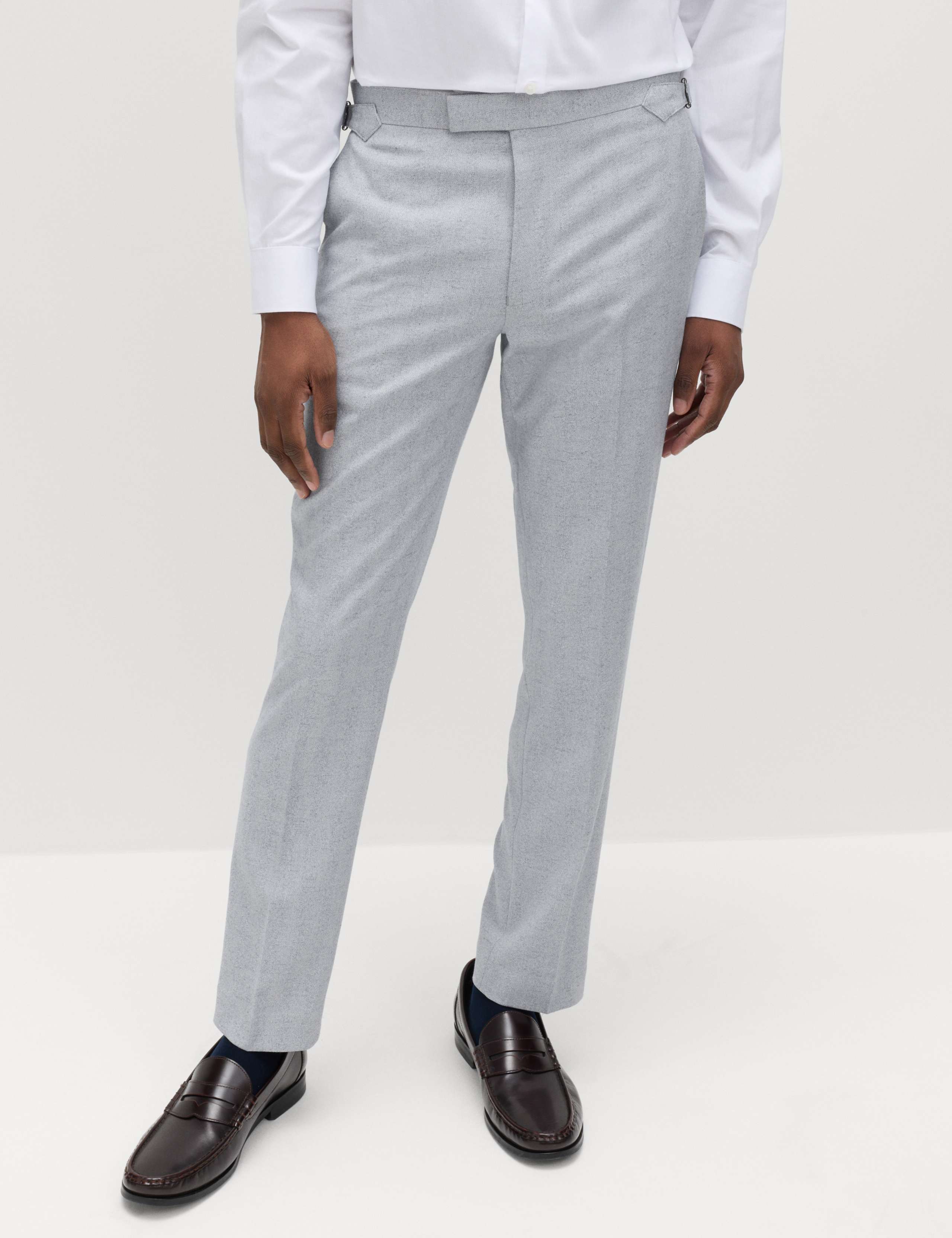 Tailored Fit Herringbone Trousers 1 of 5