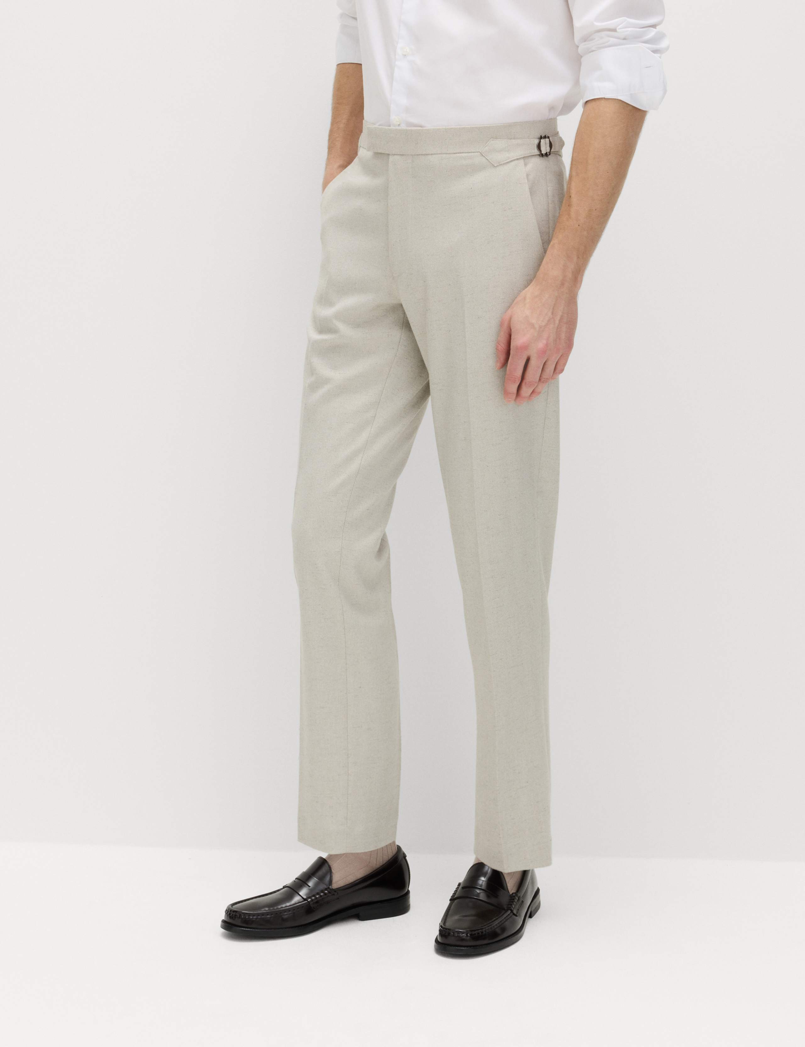 Tailored Fit Herringbone Trousers 1 of 6