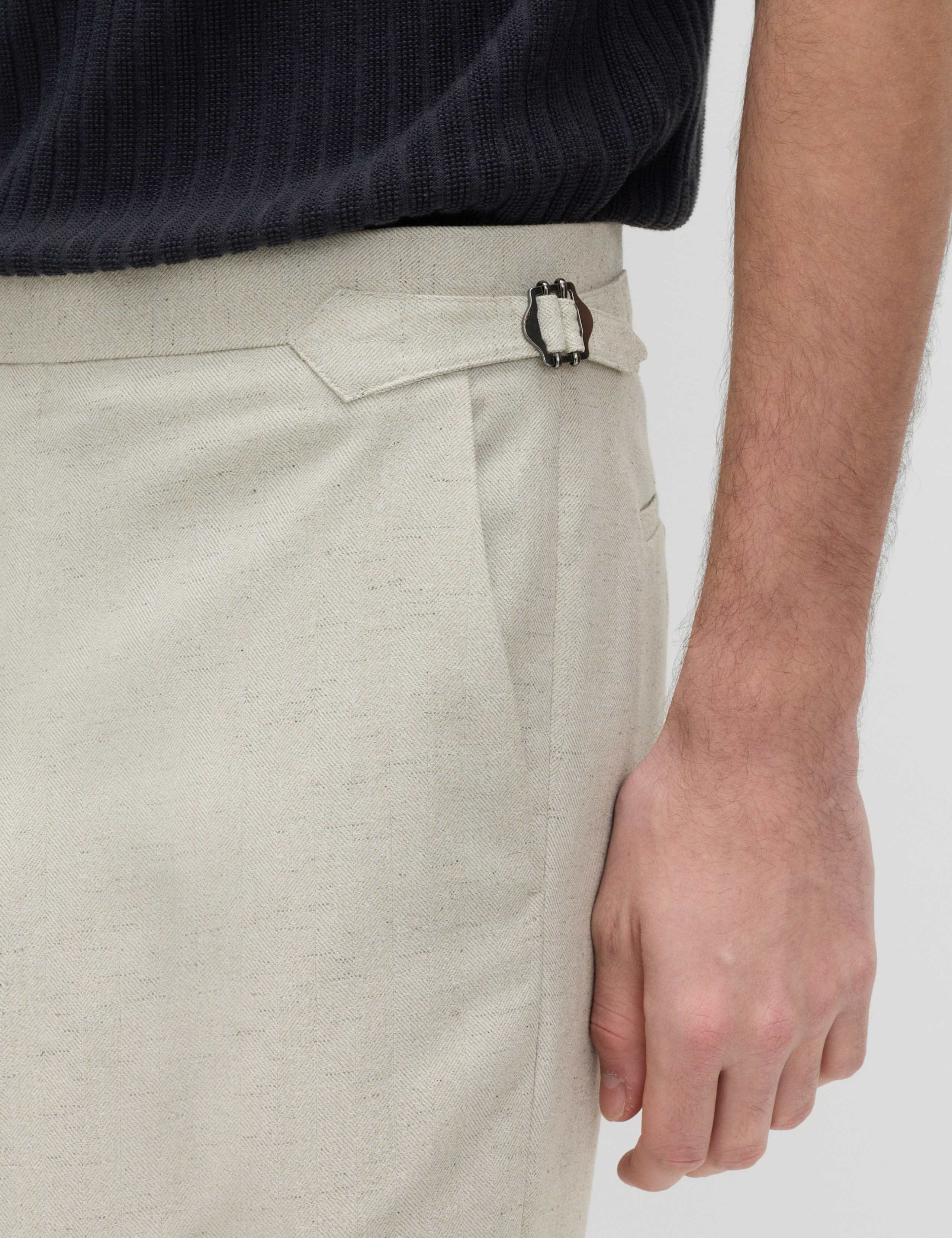 Tailored Fit Herringbone Trousers 3 of 6