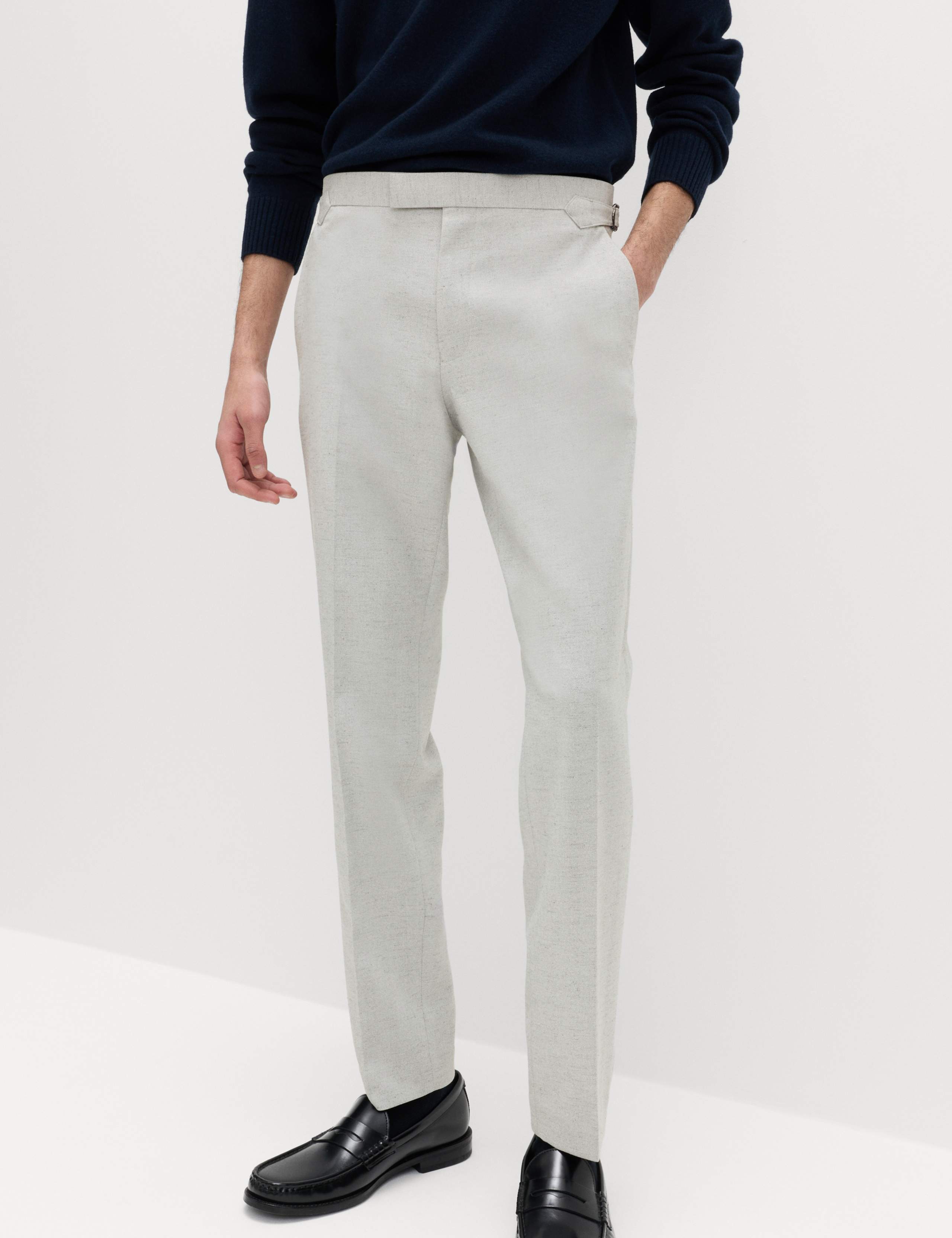 Tailored Fit Herringbone Trousers 3 of 5
