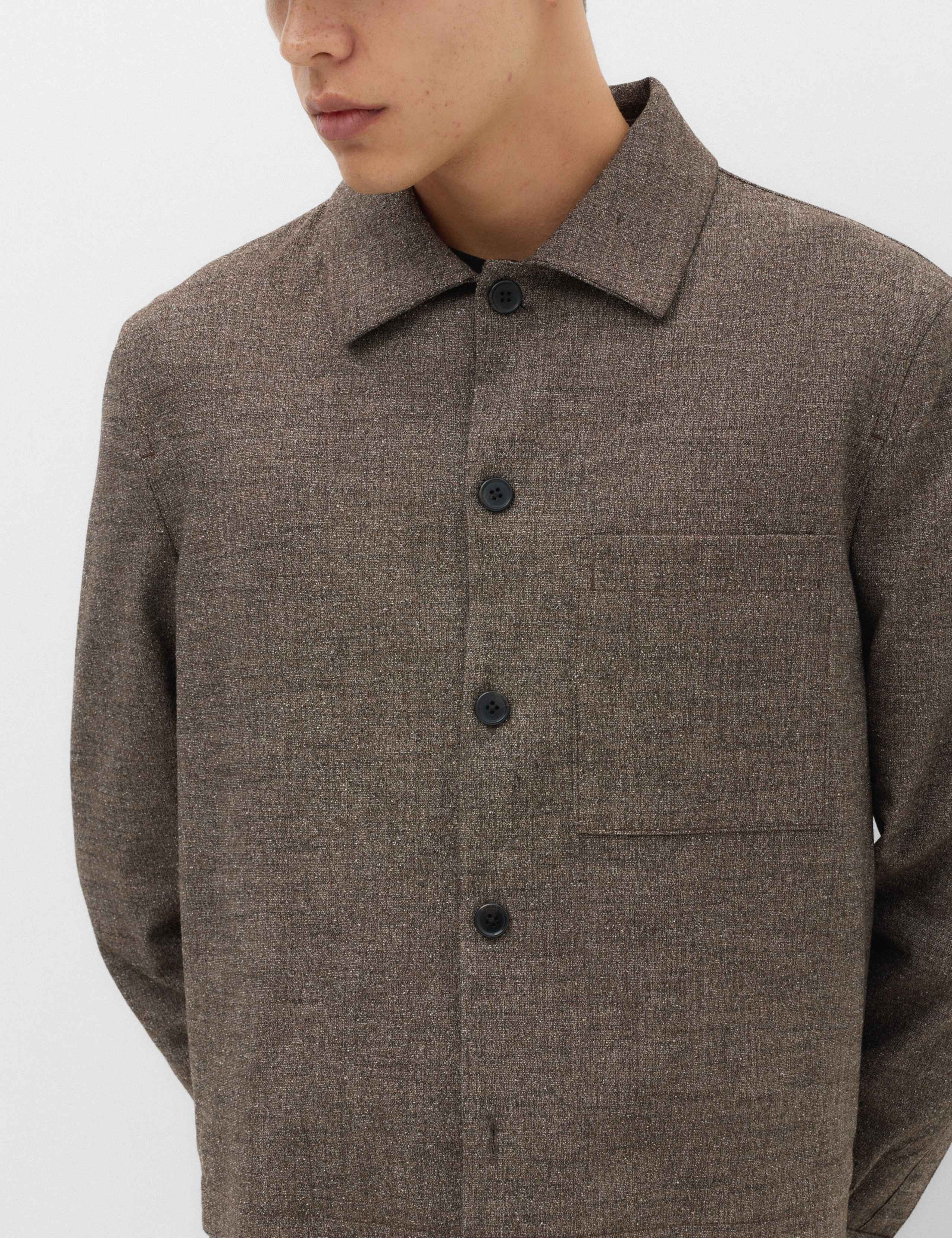 Textured Boxy Overshirt 3 of 7