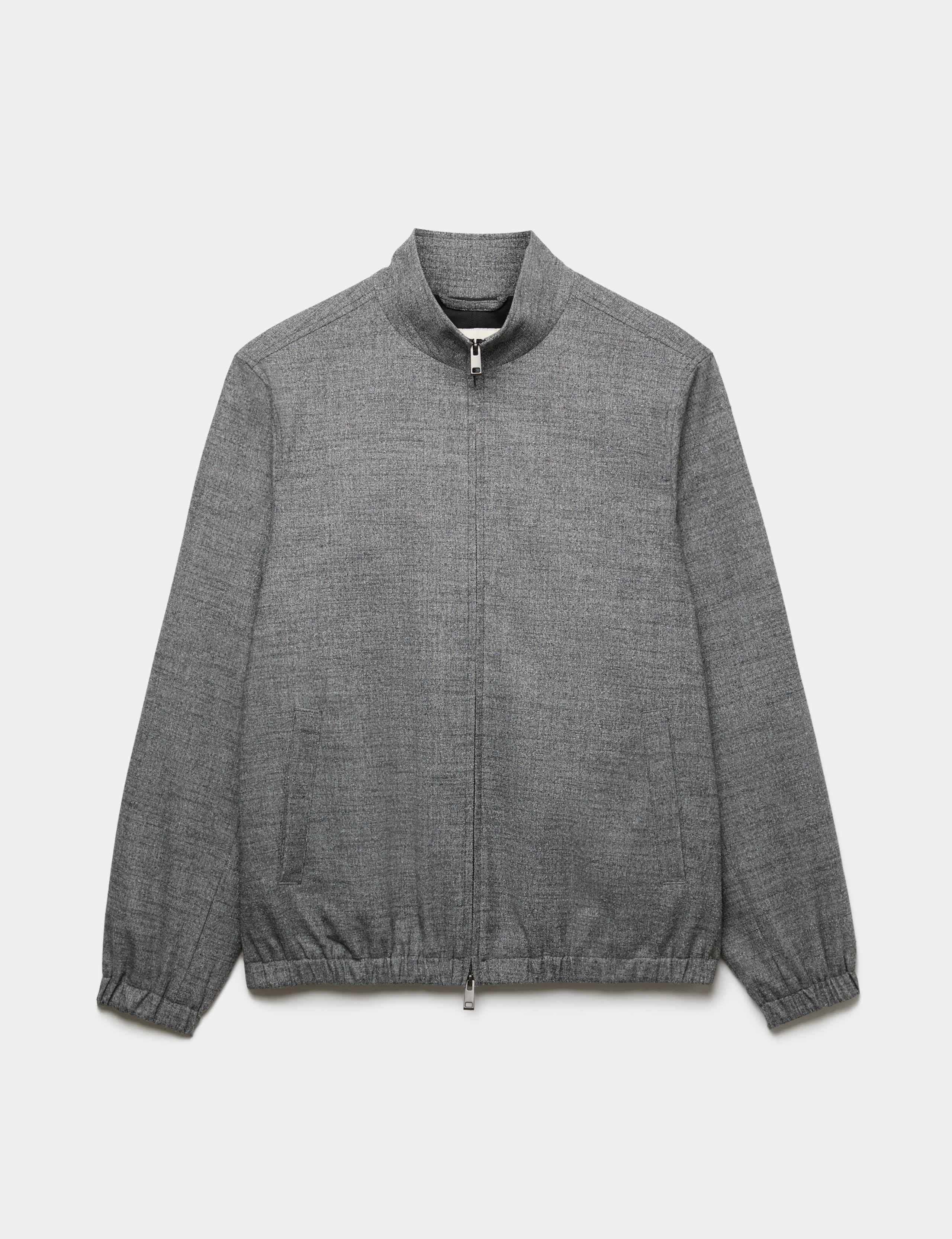 Regular Fit Textured Funnel Neck Suit Jacket 2 of 7