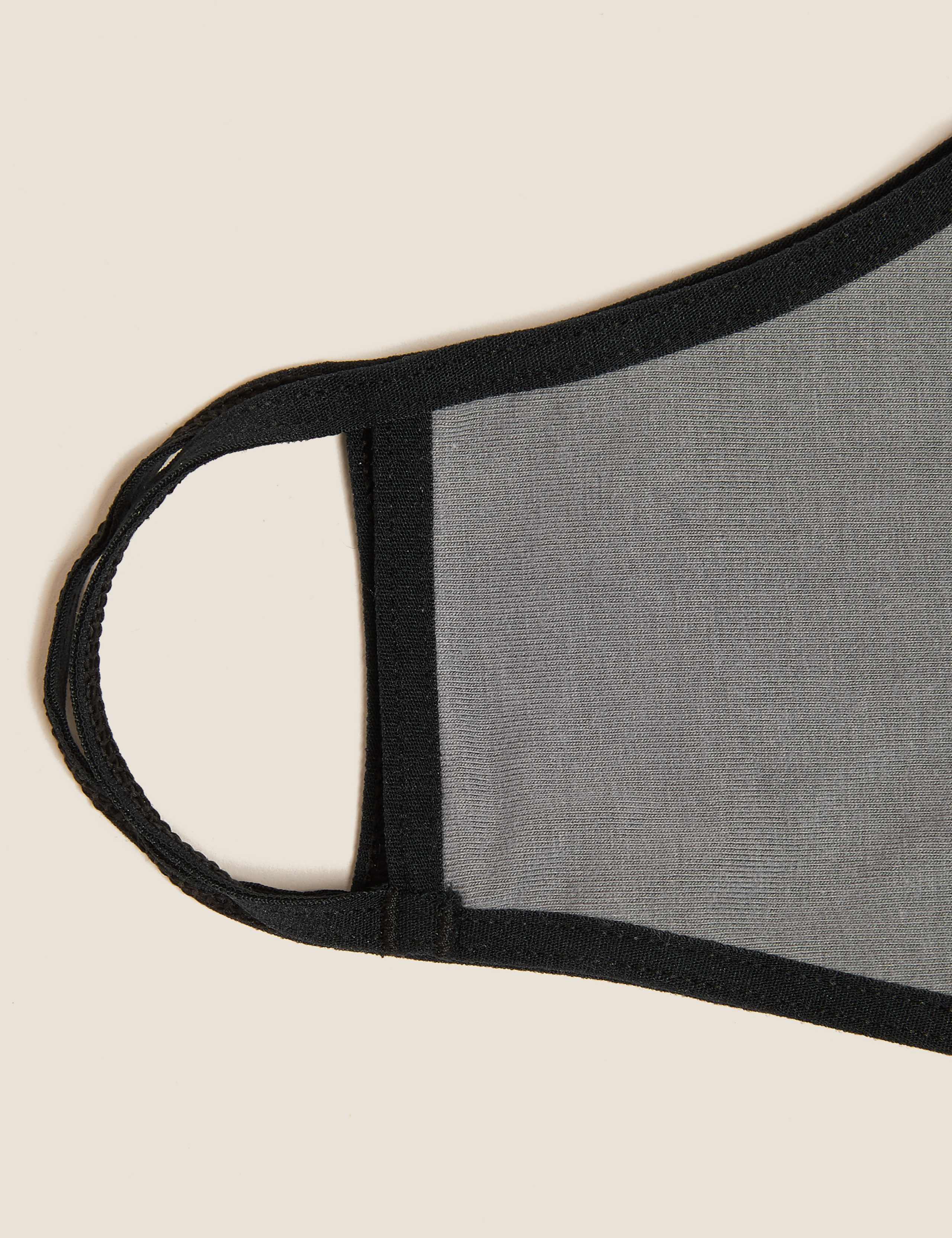5 Pack Reusable Jersey 3-Ply Face Coverings 3 of 7