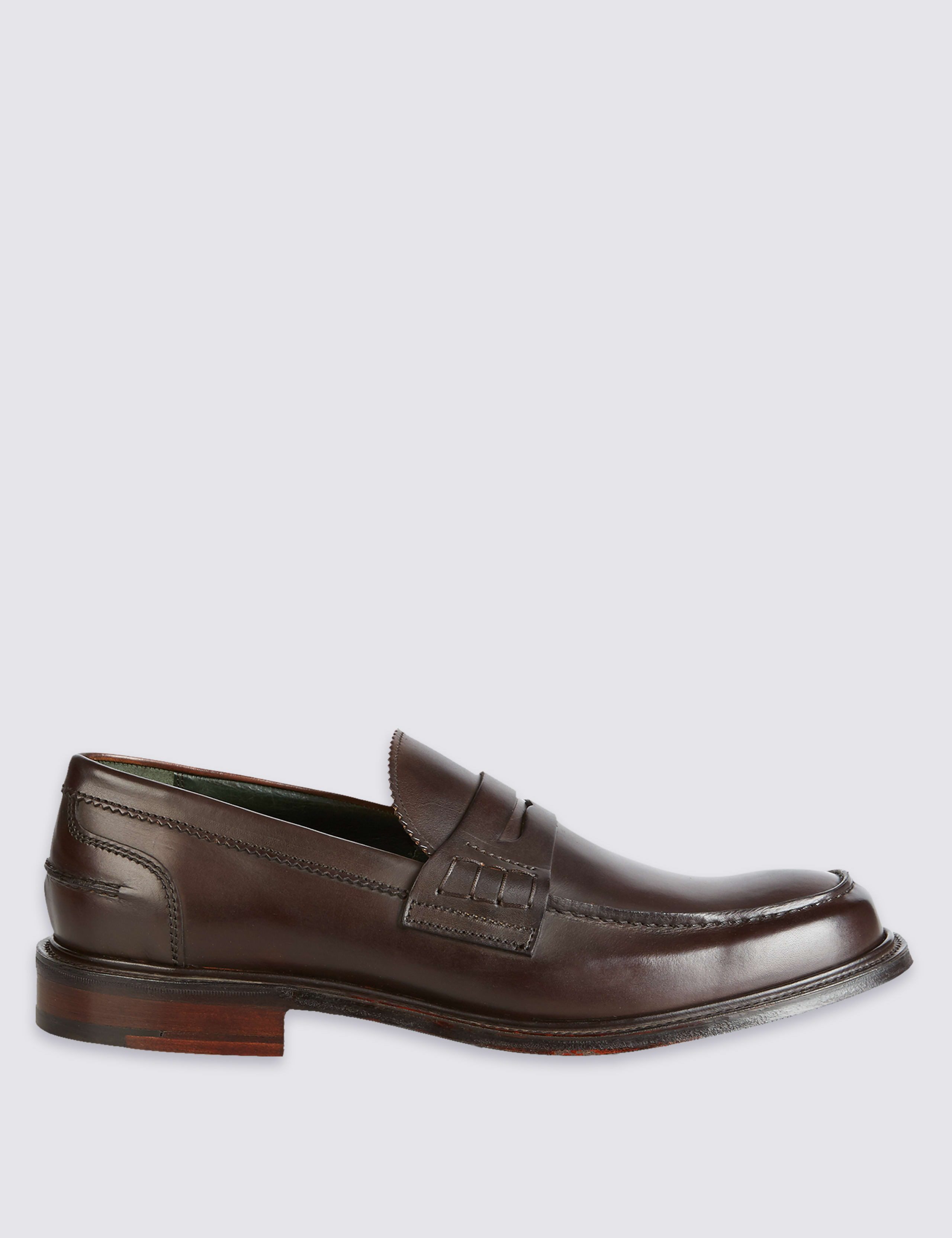 Luxury Penny Loafer in Dk Brown Calf Leather 2 of 5