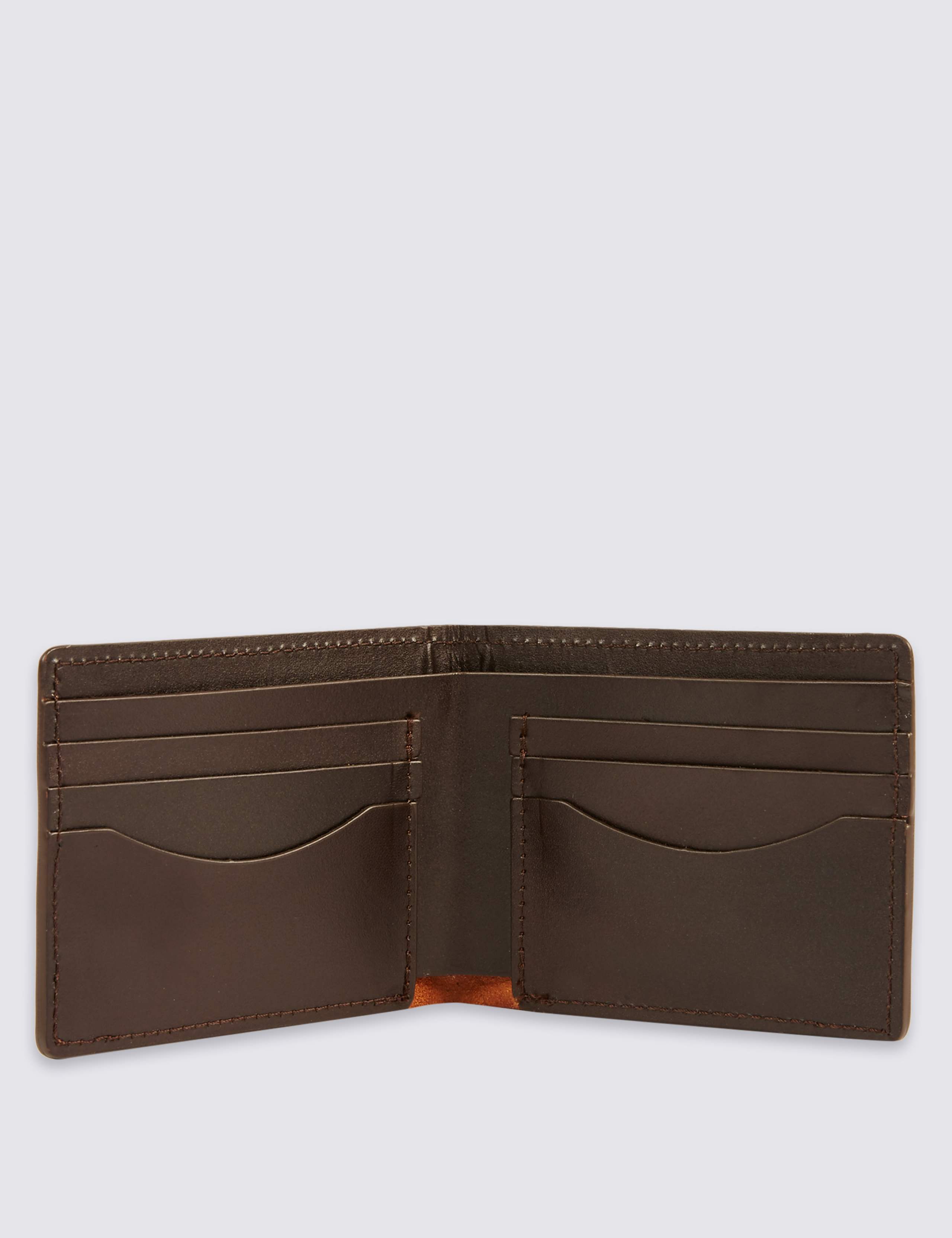 Made in the UK Leather Bi Fold Wallet 1 of 3