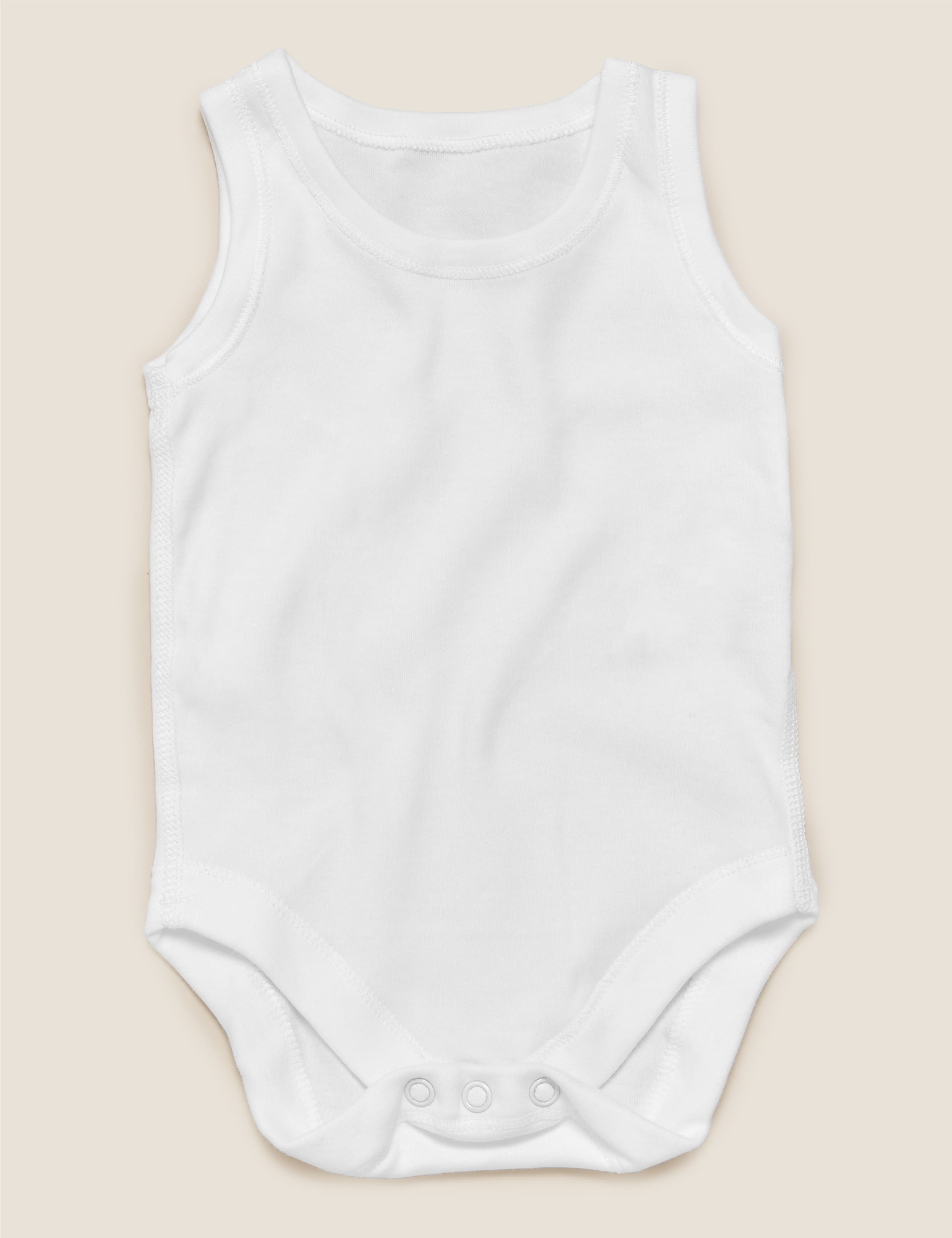 7pk Pure Cotton Sleeveless Bodysuits (5lbs-3 Yrs) 4 of 5