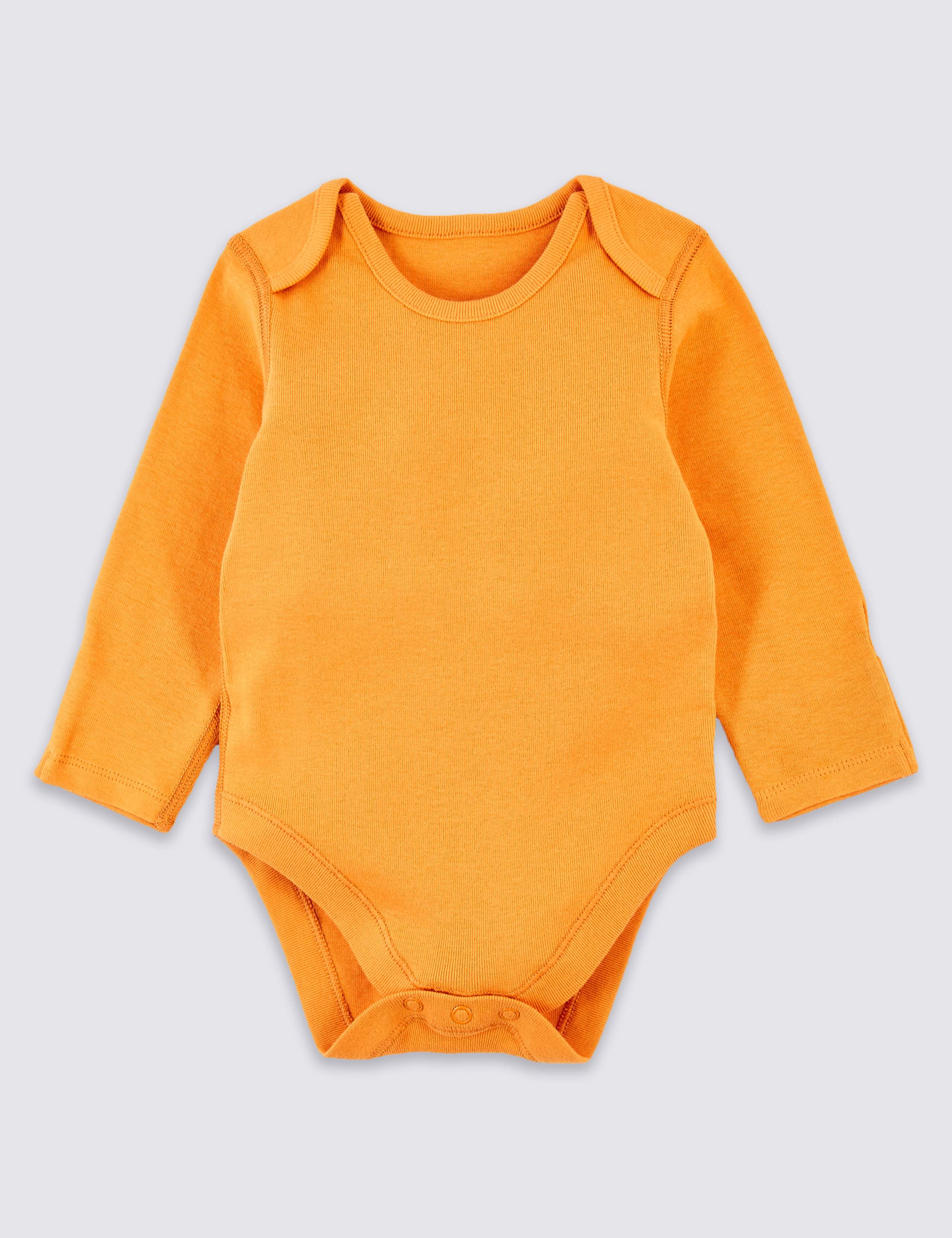 5 Pack Organic Pure Cotton Ribbed Bodysuits (6½lbs-3 Yrs) 5 of 8