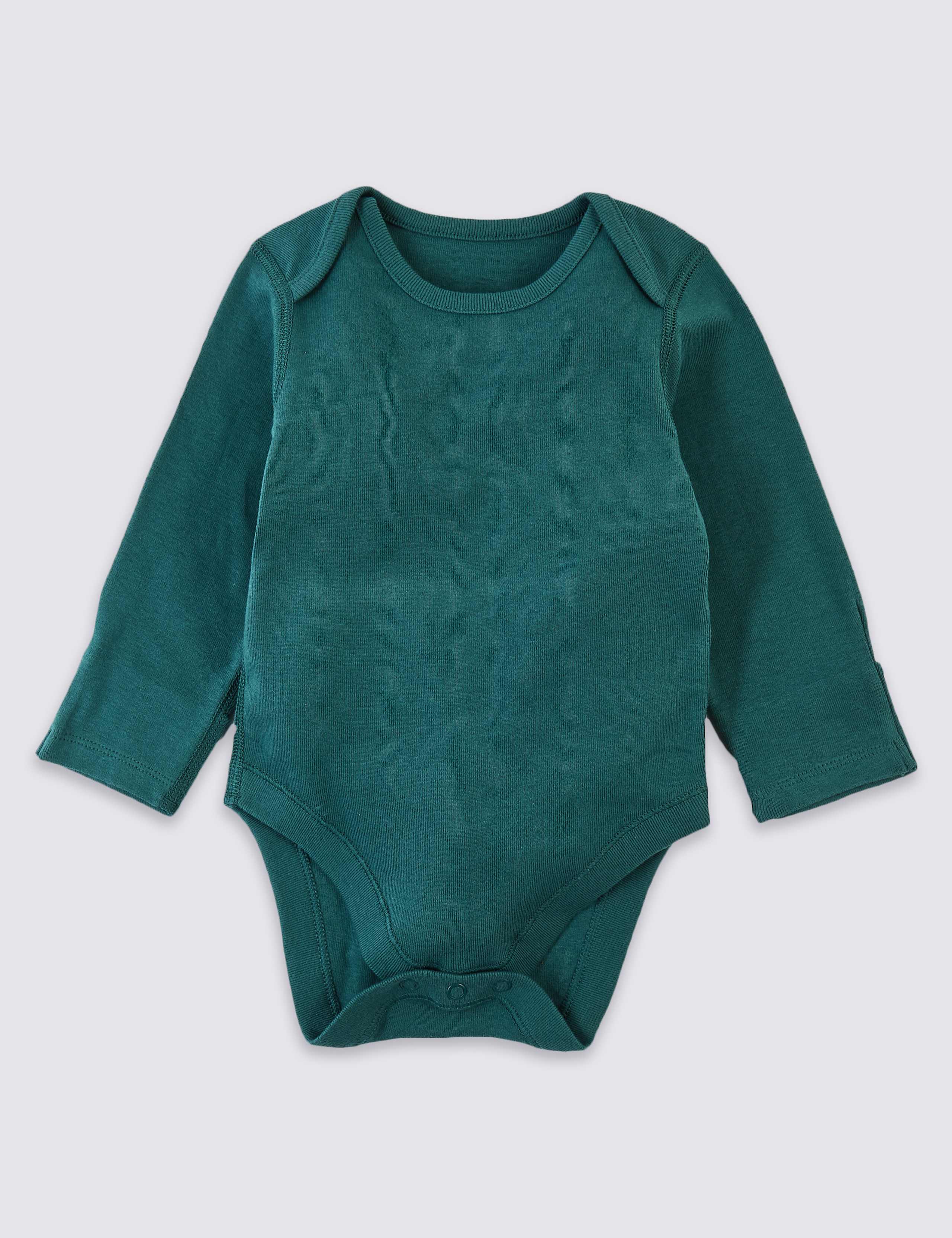 5 Pack Organic Pure Cotton Ribbed Bodysuits (6½lbs-3 Yrs) 6 of 8