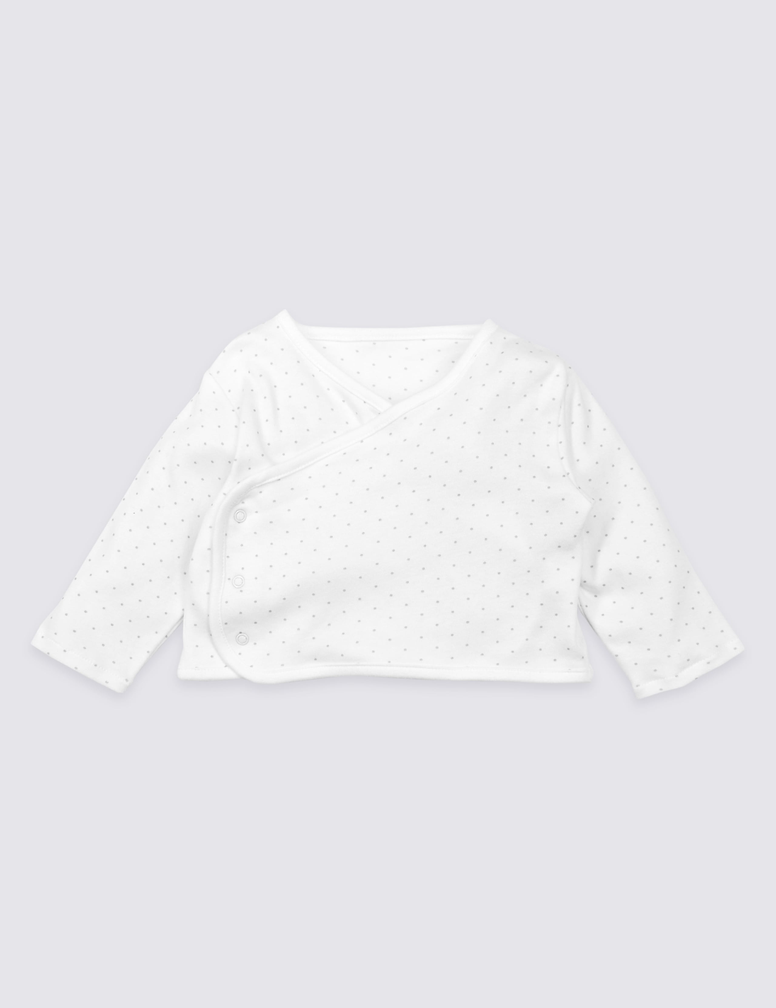 Organic Cotton Spotted Jersey Cover-Up Top 1 of 3