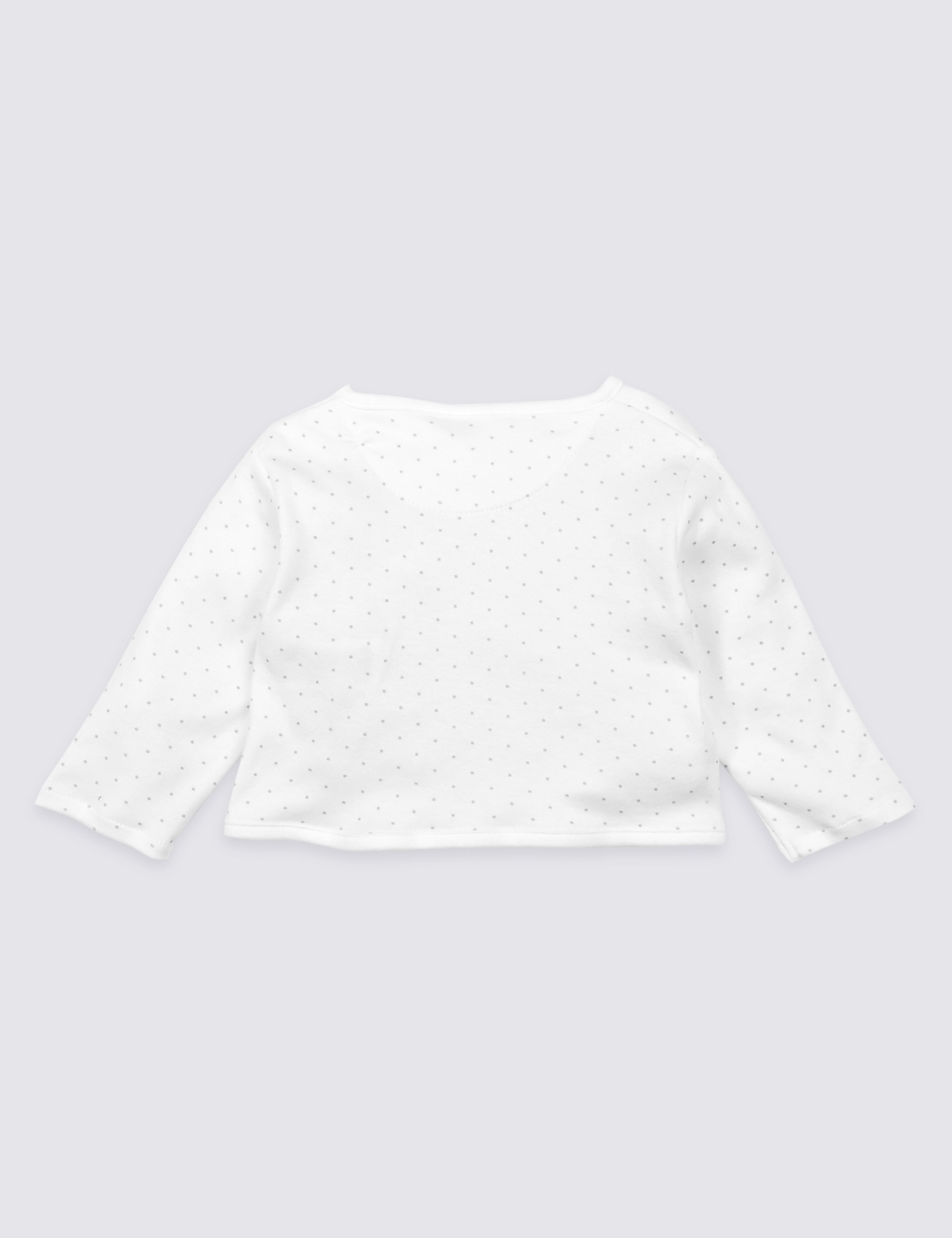 Organic Cotton Spotted Jersey Cover-Up Top 2 of 3