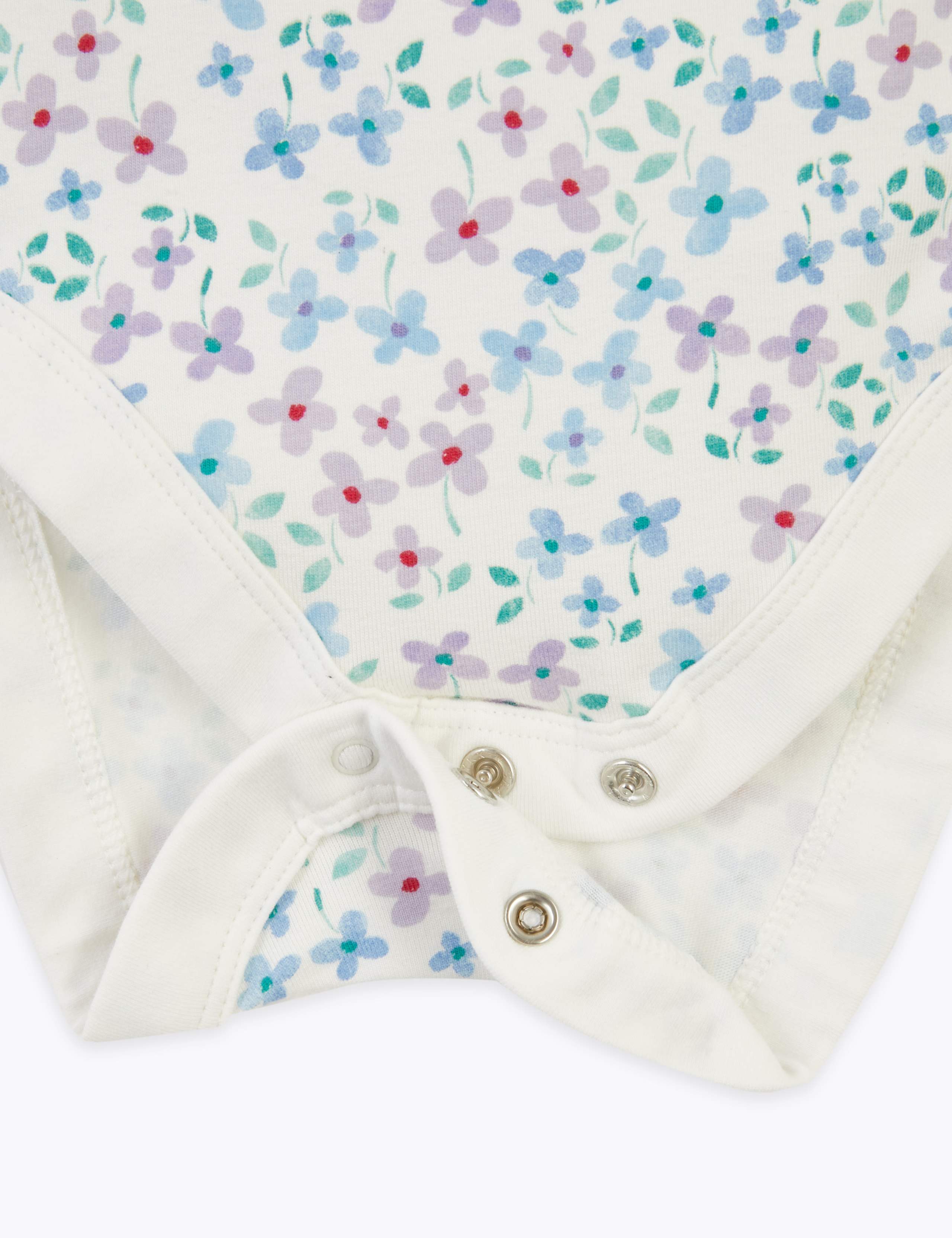 Cotton Floral Bodysuit (7lbs-12 Mths) 3 of 3