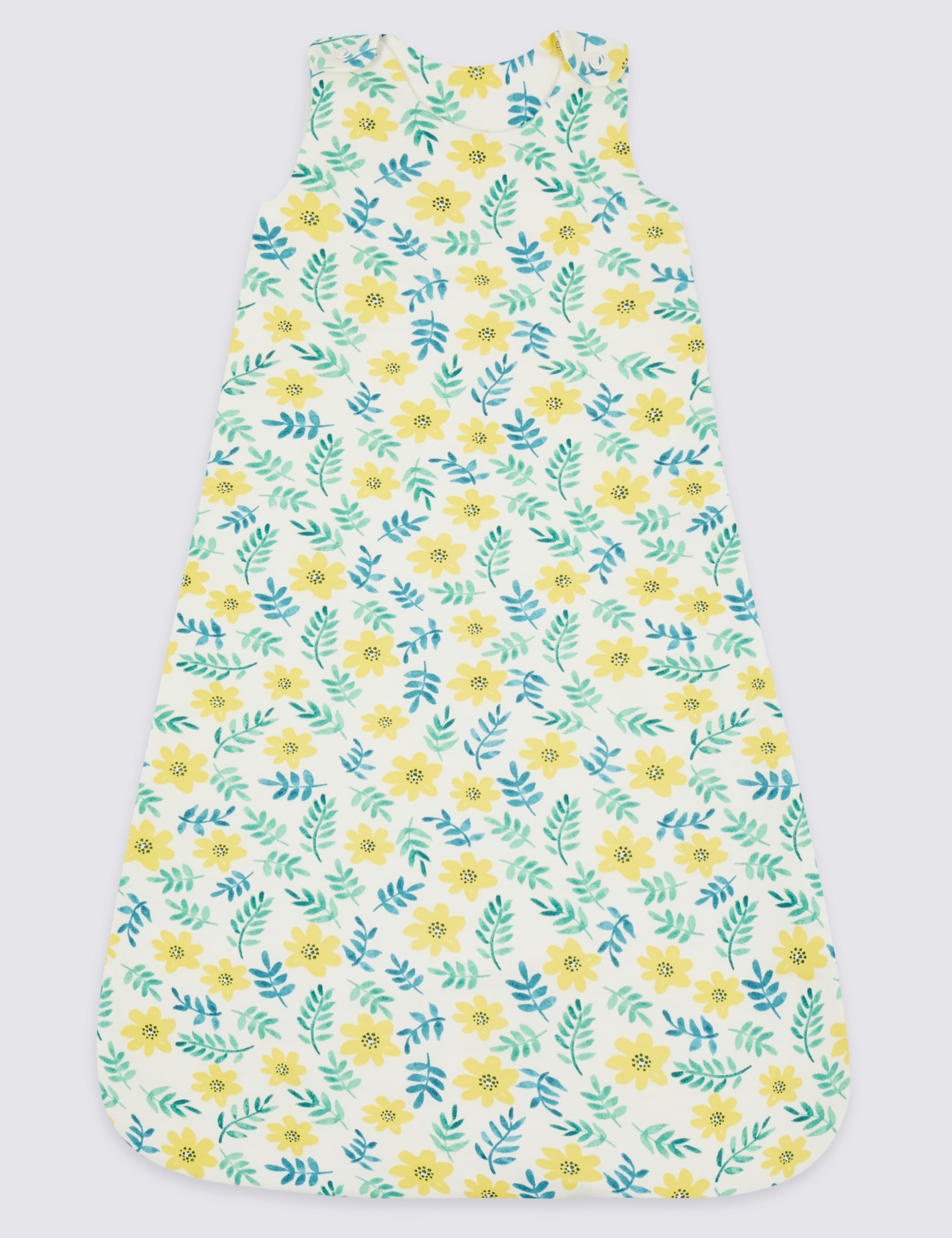 Organic Cotton 1.5 Tog Floral Sleeping Bag 1 of 3
