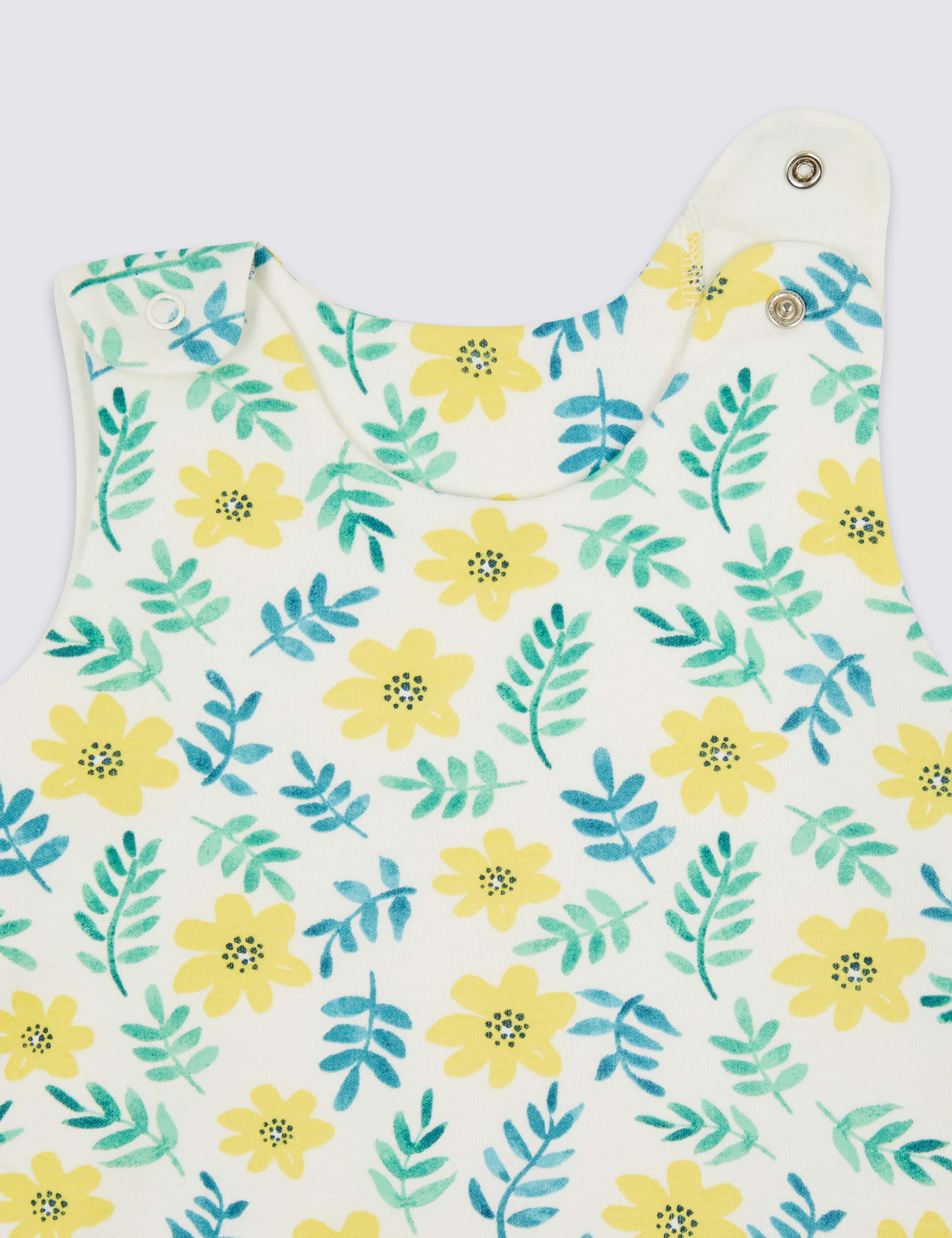 Organic Cotton 1.5 Tog Floral Sleeping Bag 3 of 3