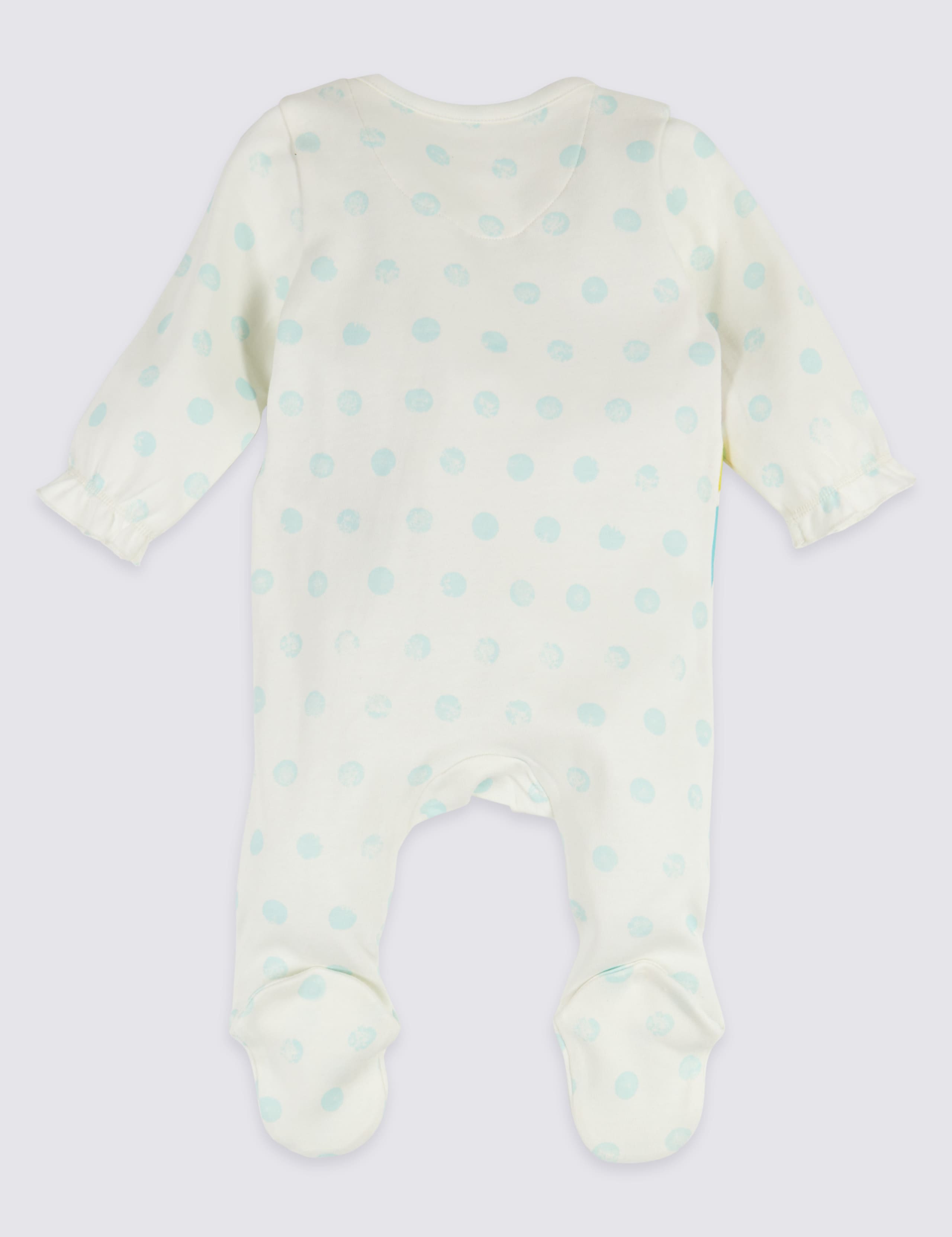 2 Pack Pure Cotton Sleepsuits 4 of 6