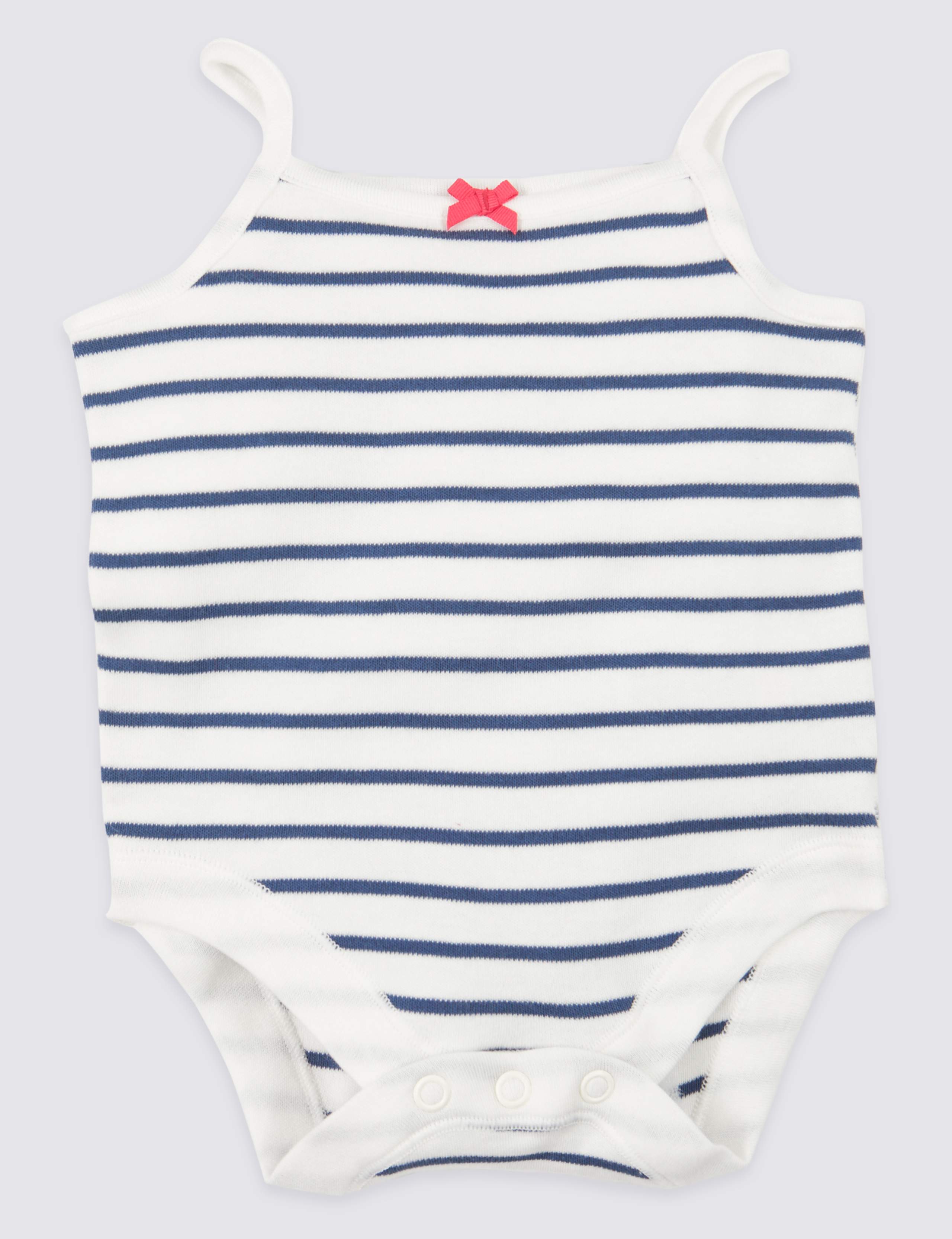 5 Pack Organic Pure Cotton Strappy Bodysuits 4 of 8