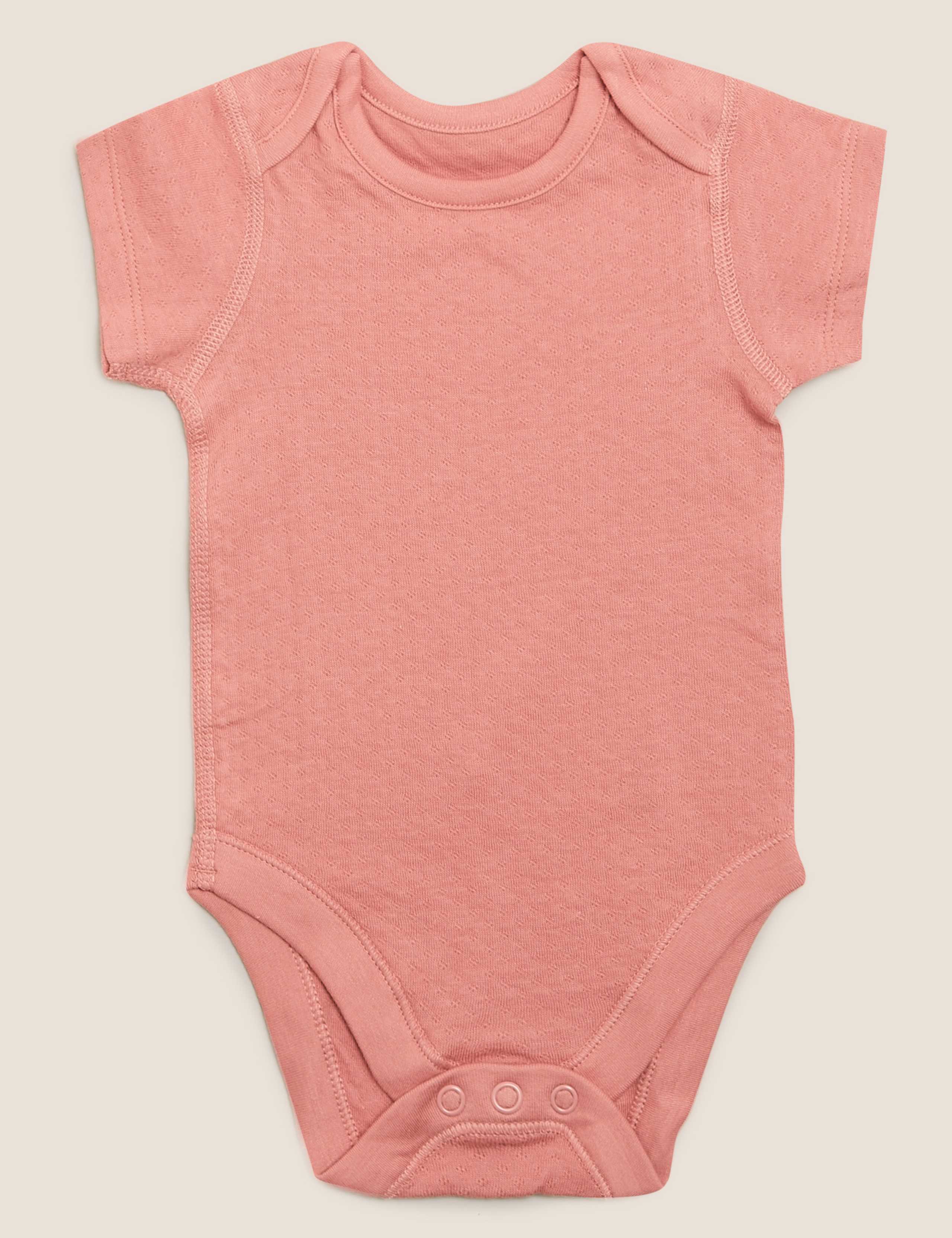 5pk Organic Cotton Plain Bodysuits (0-3 Yrs) 6 of 7