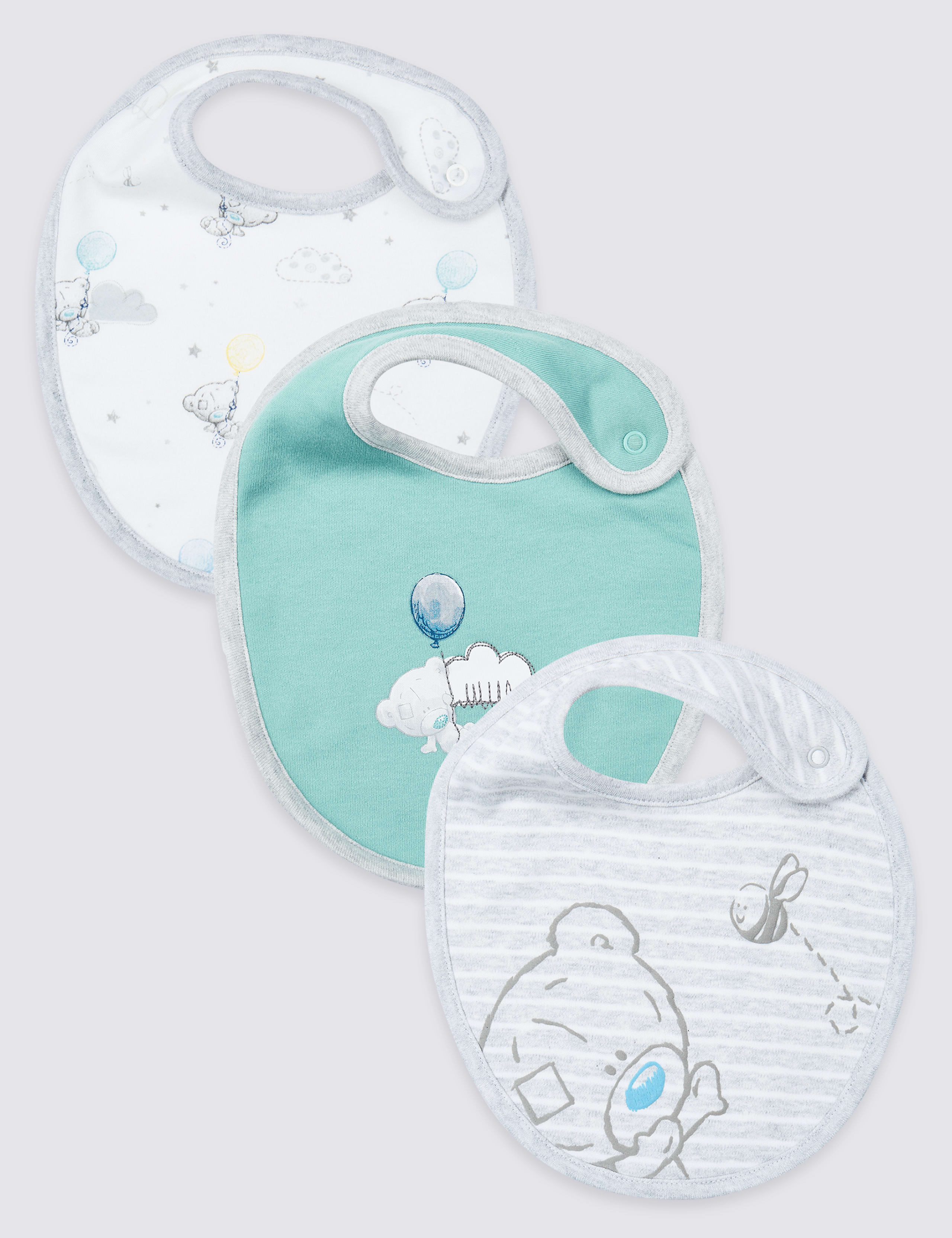 3 Pack Pure Cotton Dribble Bibs 1 of 1