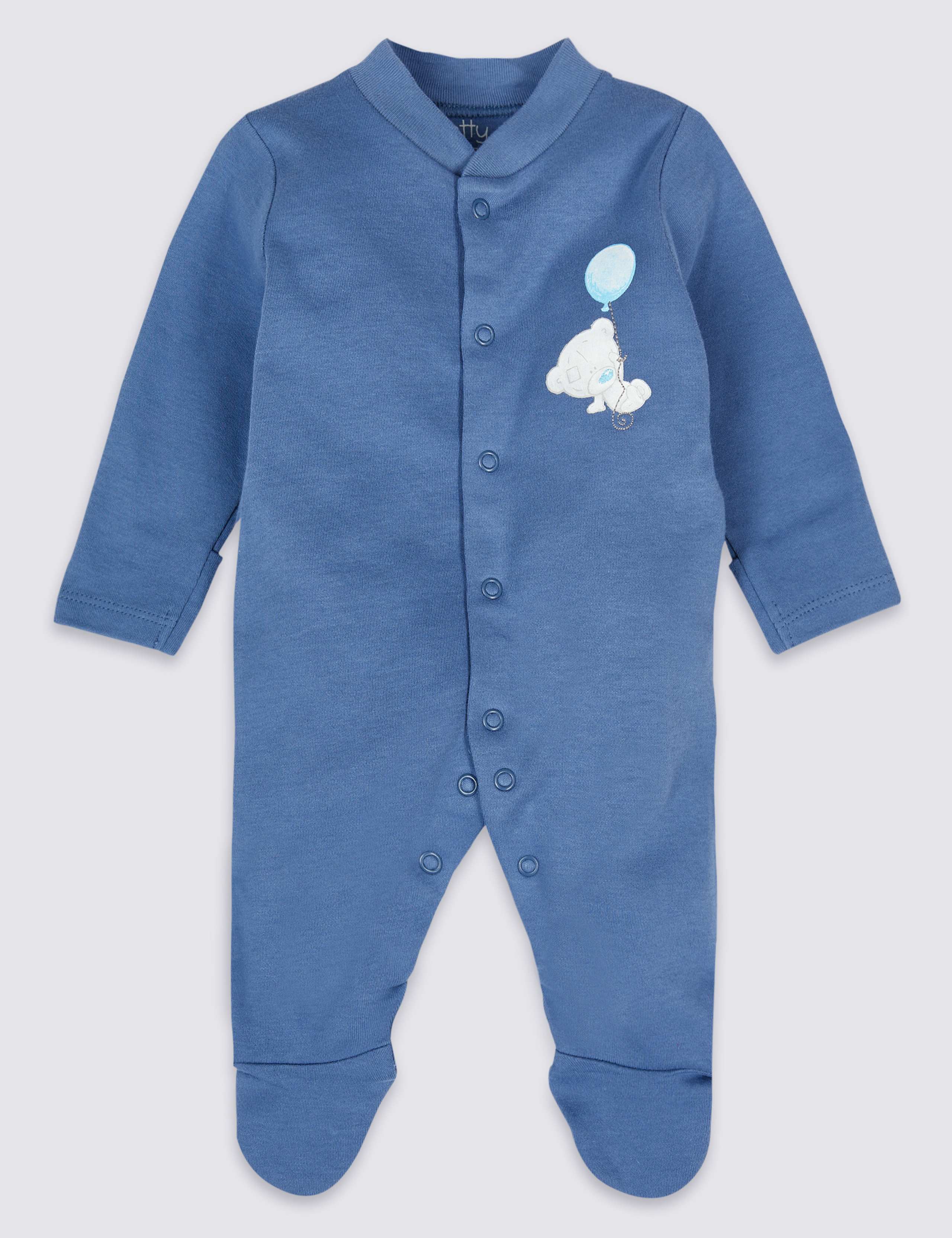 2 Pack Pure Cotton Sleepsuits 3 of 6