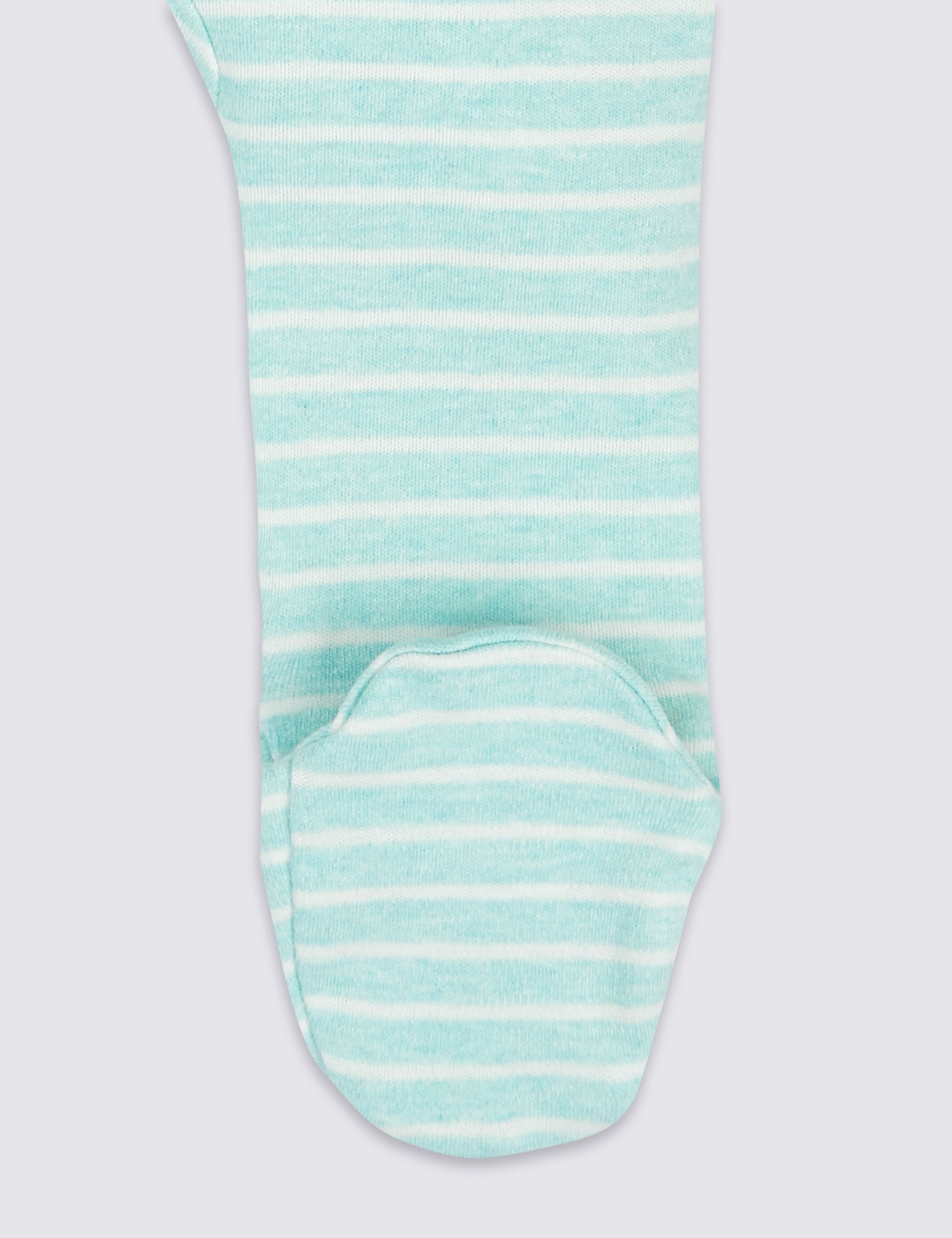 2 Pack Pure Cotton Sleepsuits 5 of 6
