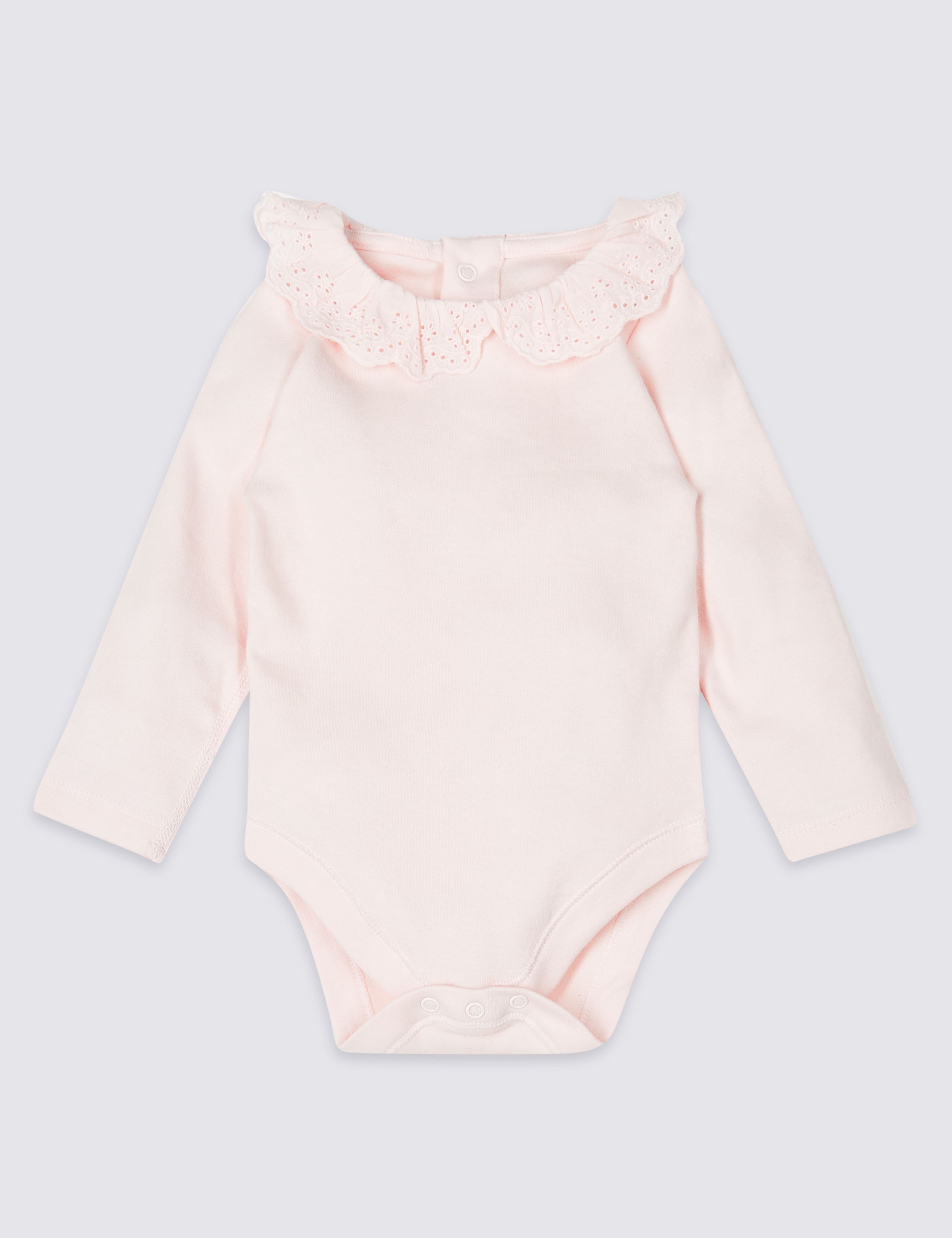 2 Pack Pure Cotton Bodysuits (6½lbs-12 Mths) 3 of 5