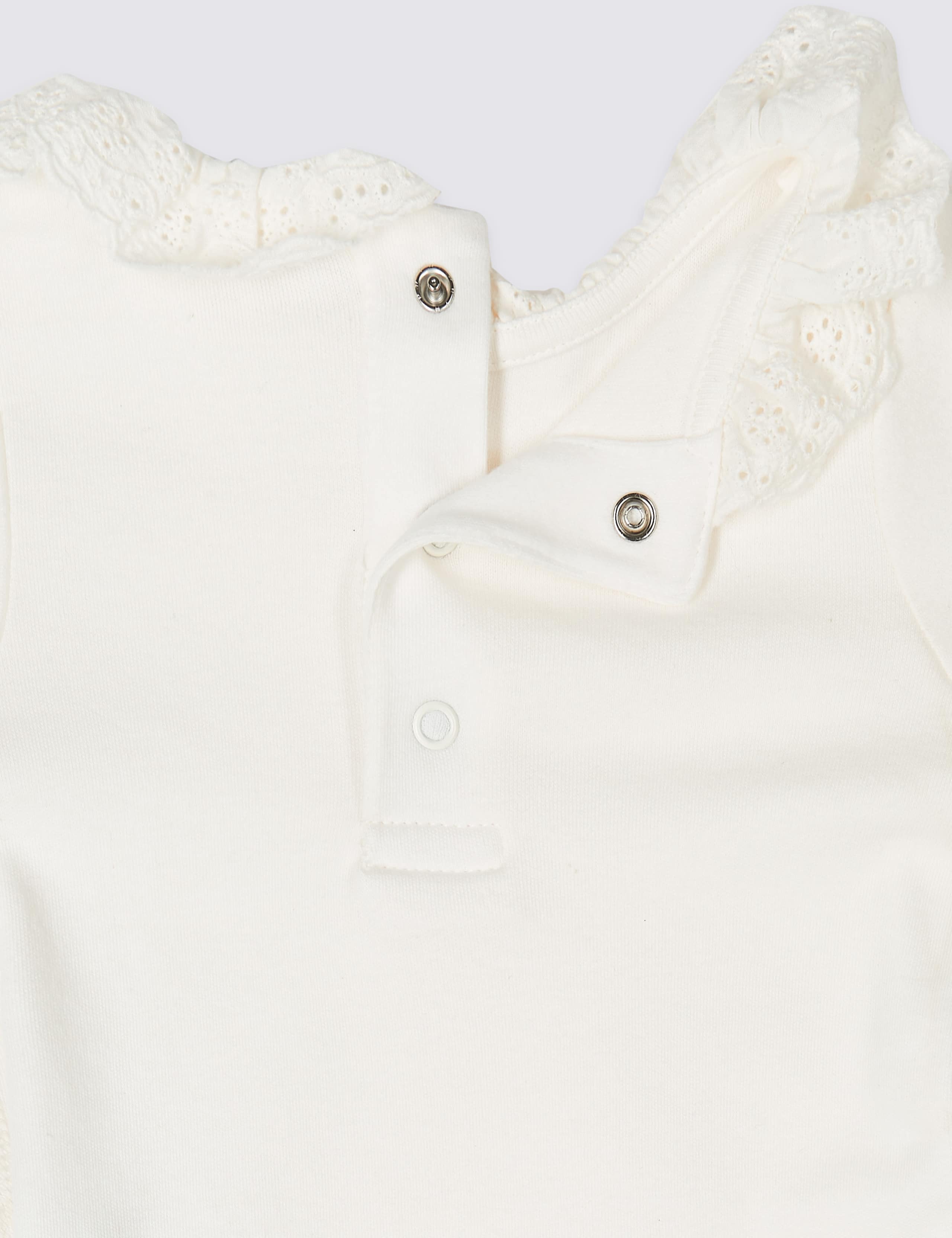 2 Pack Pure Cotton Bodysuits (6½lbs-12 Mths) 5 of 5