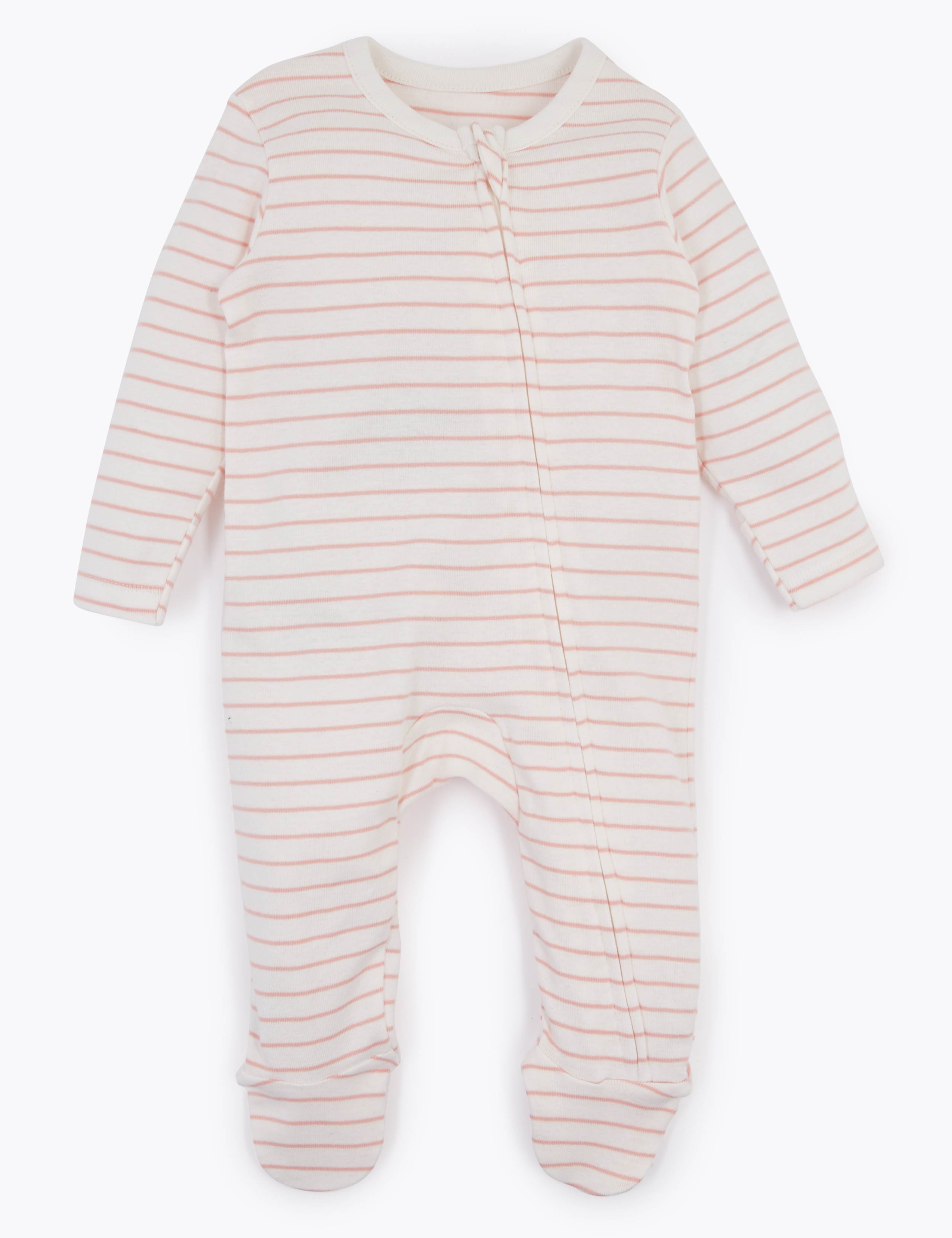 2 Pack Cotton Patterned Sleepsuits (7lbs-12 Mths) 3 of 7