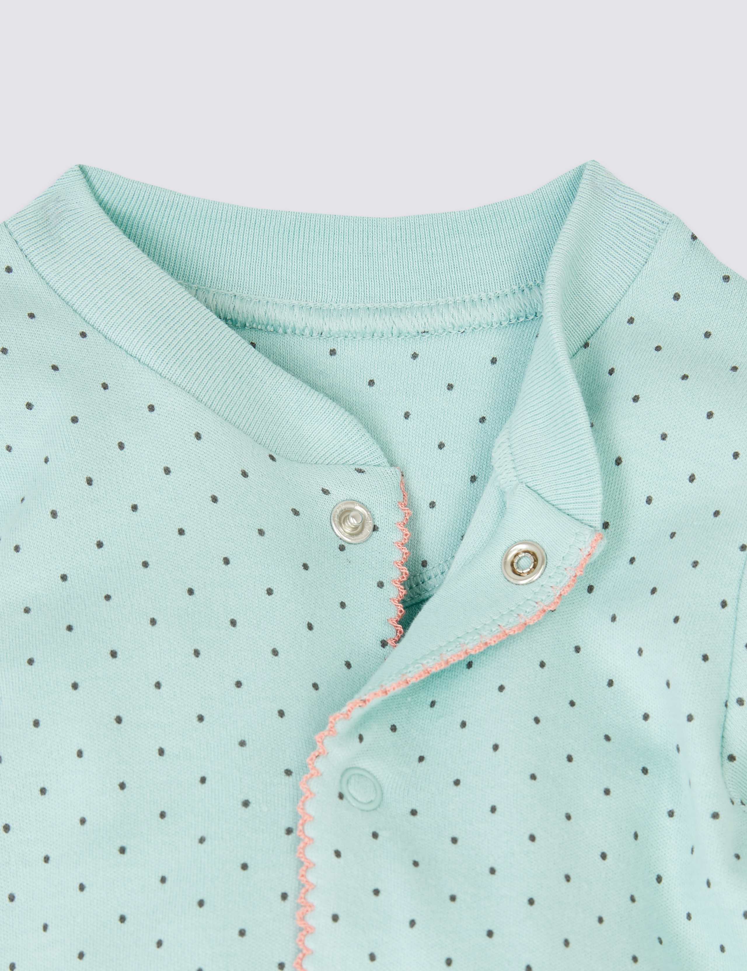 3 Pack Organic Cotton Sleepsuits (6½lbs-3 Yrs) 8 of 8