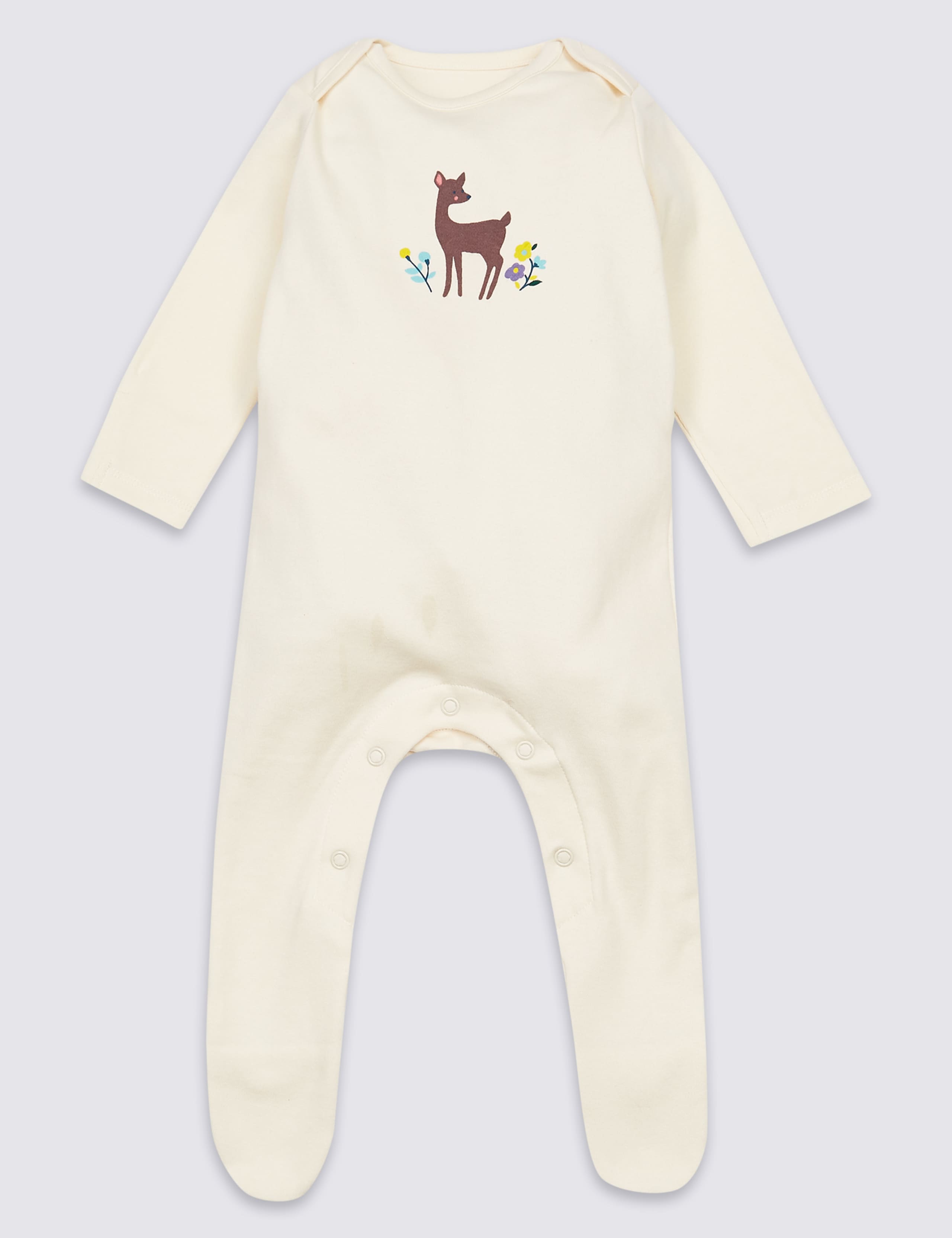 3 Pack Pure Cotton Sleepsuits 2 of 8
