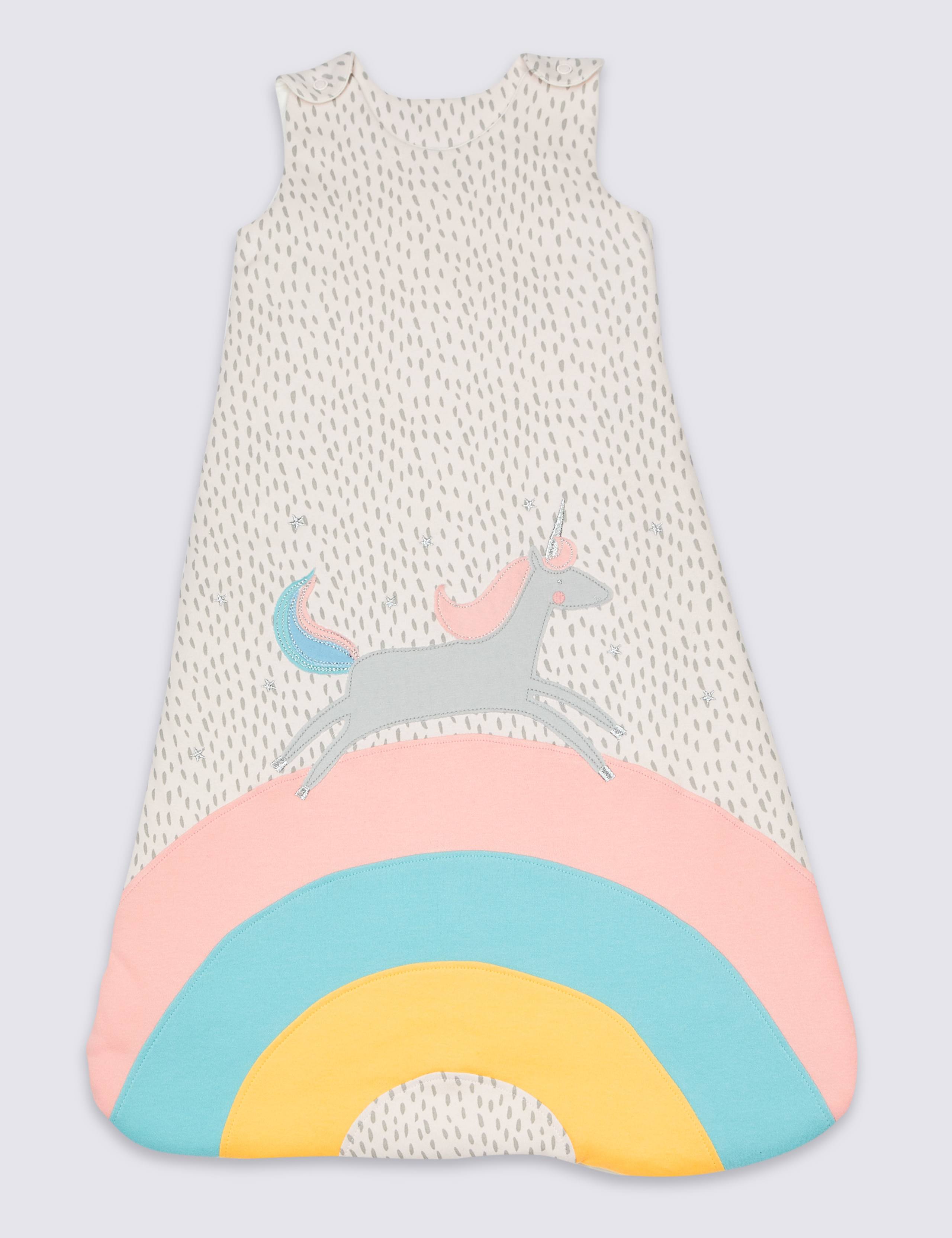 Pure Cotton 2.1 Tog Unicorn Sleeping Bag 1 of 3