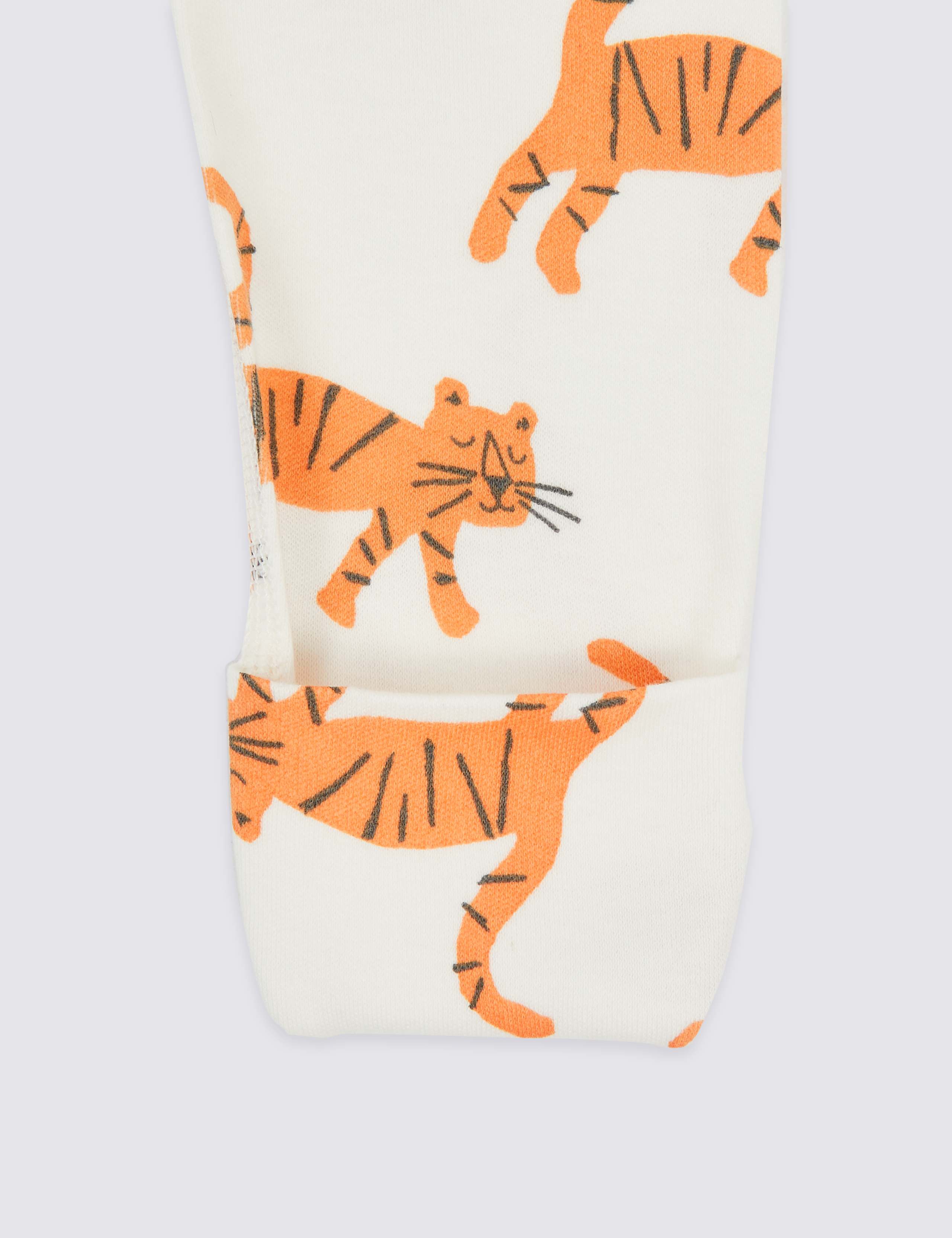 5 Pack Organic Cotton Tiger Bodysuits 8 of 8