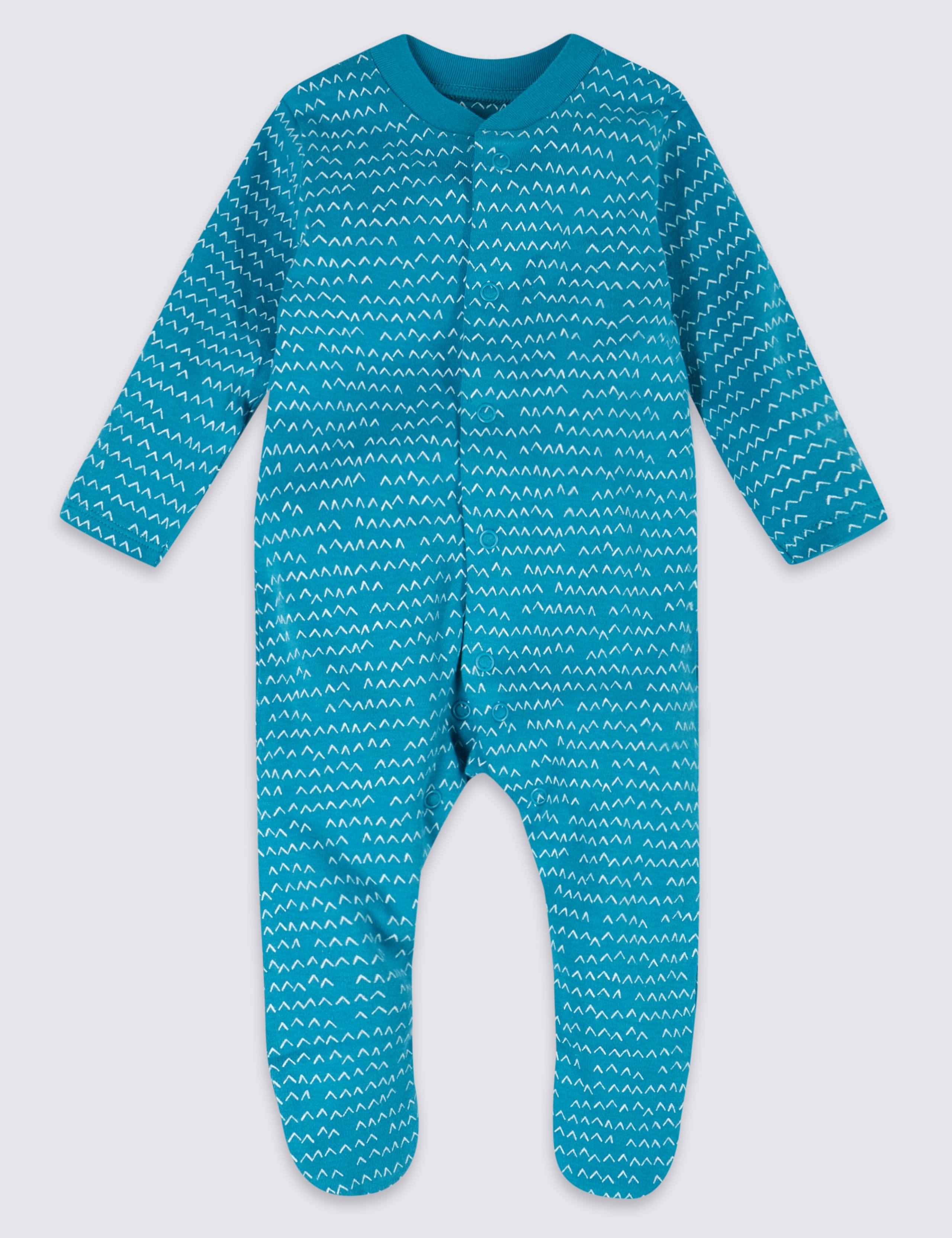 3 Pack Organic Cotton Tiger Sleepsuits 3 of 8