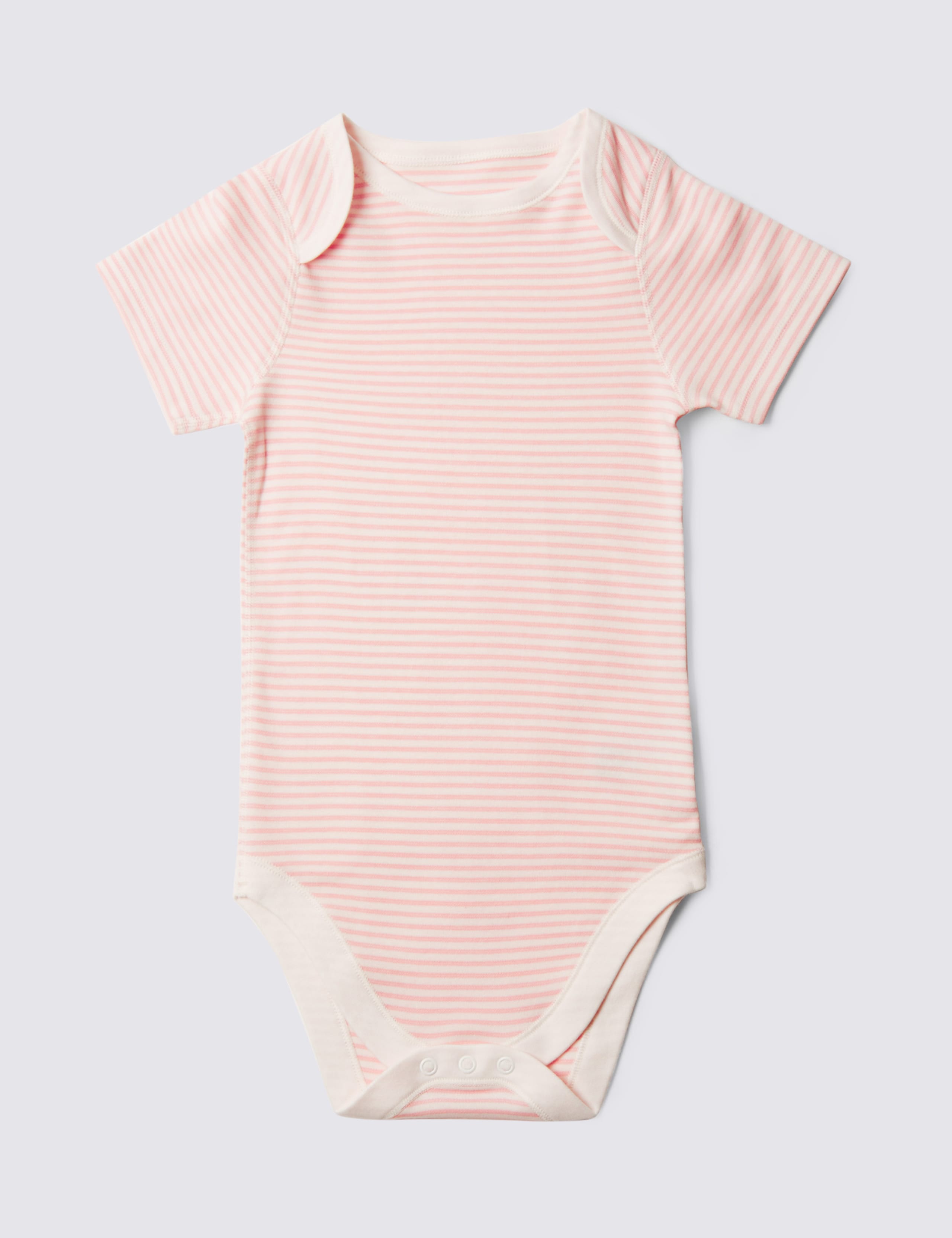 Easy Dressing Pure Cotton Striped Bodysuit (3-8 Years) 1 of 2