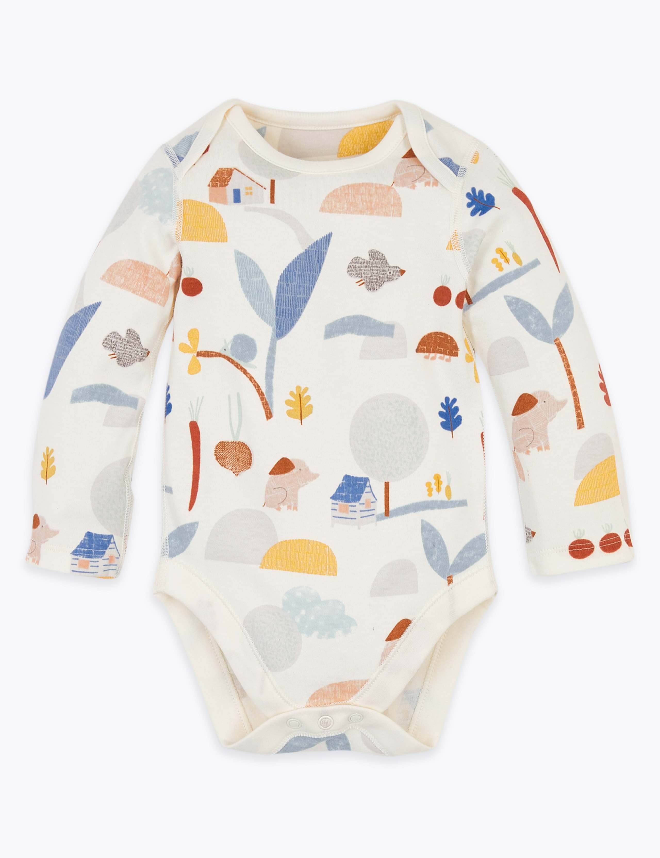 5 Pack Organic Cotton Woodland Bodysuits (6½lbs-3 Yrs) 3 of 8