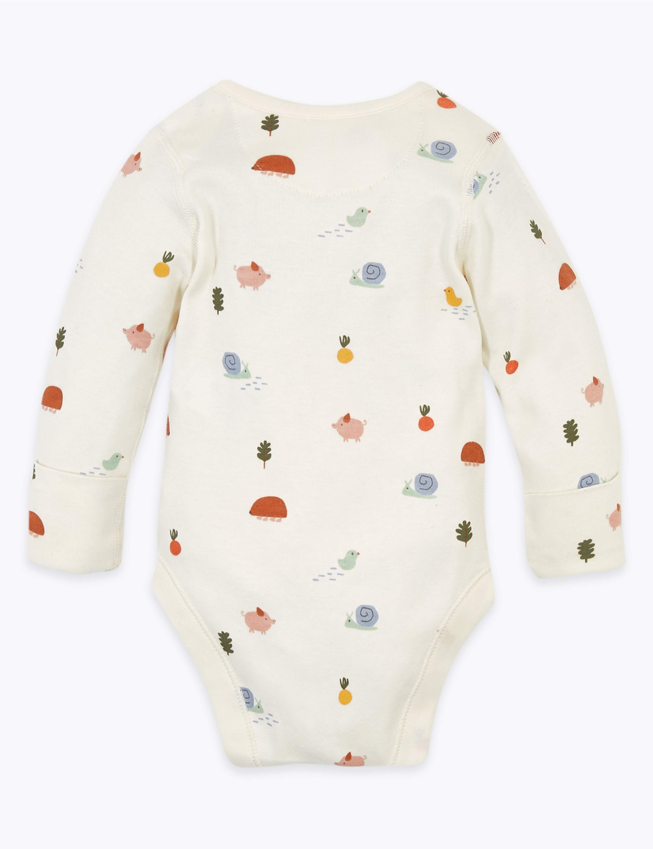 5 Pack Organic Cotton Woodland Bodysuits (6½lbs-3 Yrs) 6 of 8