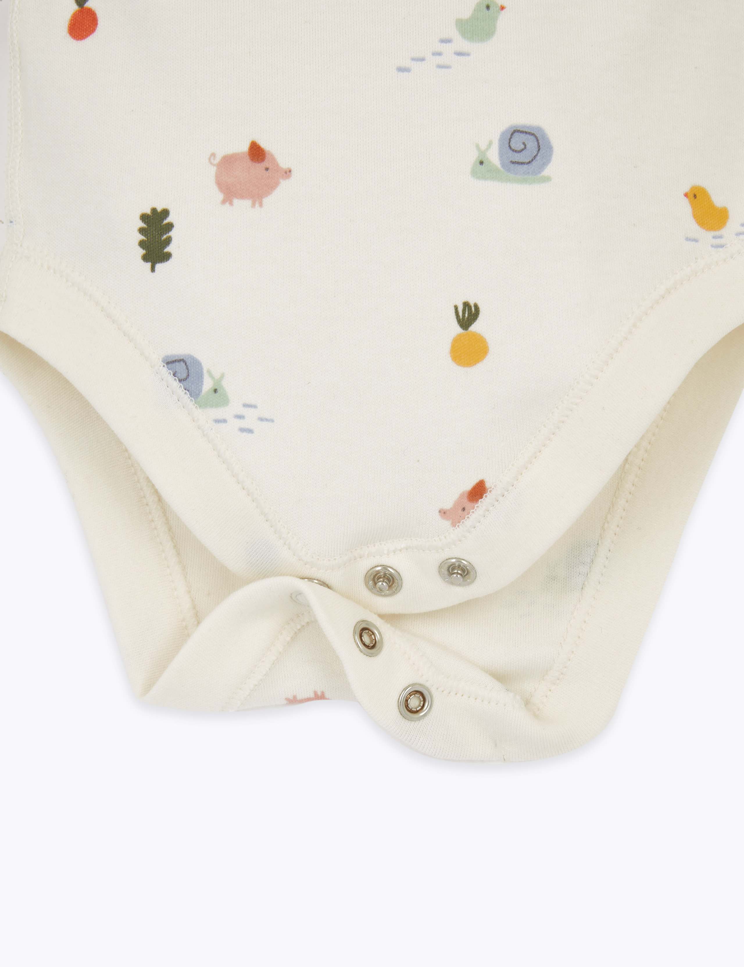 5 Pack Organic Cotton Woodland Bodysuits (6½lbs-3 Yrs) 7 of 8