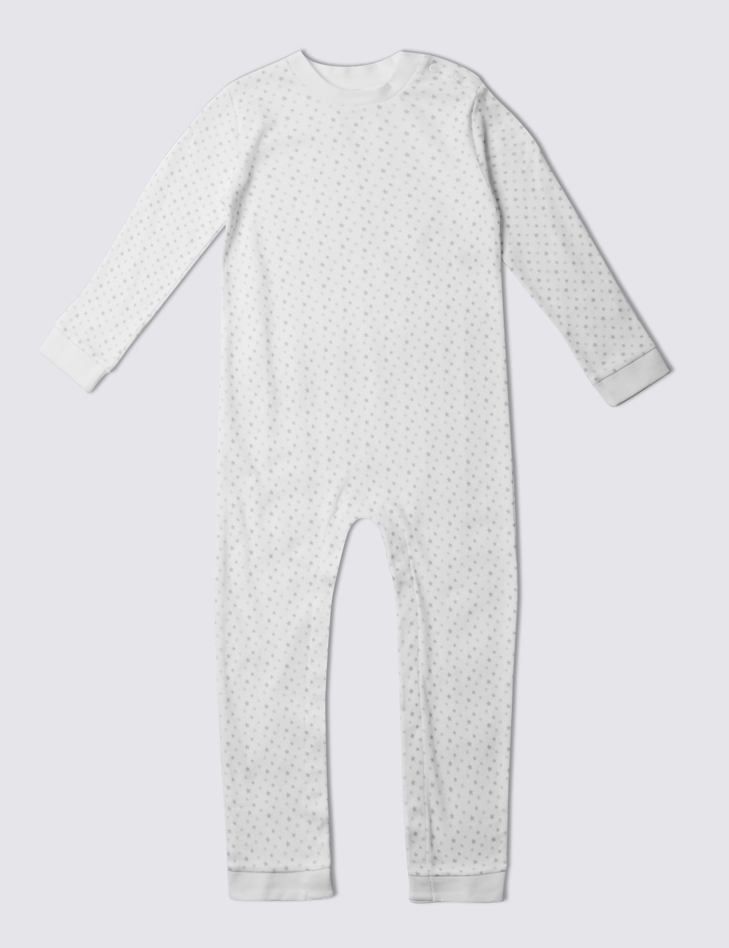 Easy Dressing Unisex Pure Cotton Sleepsuit (3-8 Years) 1 of 2