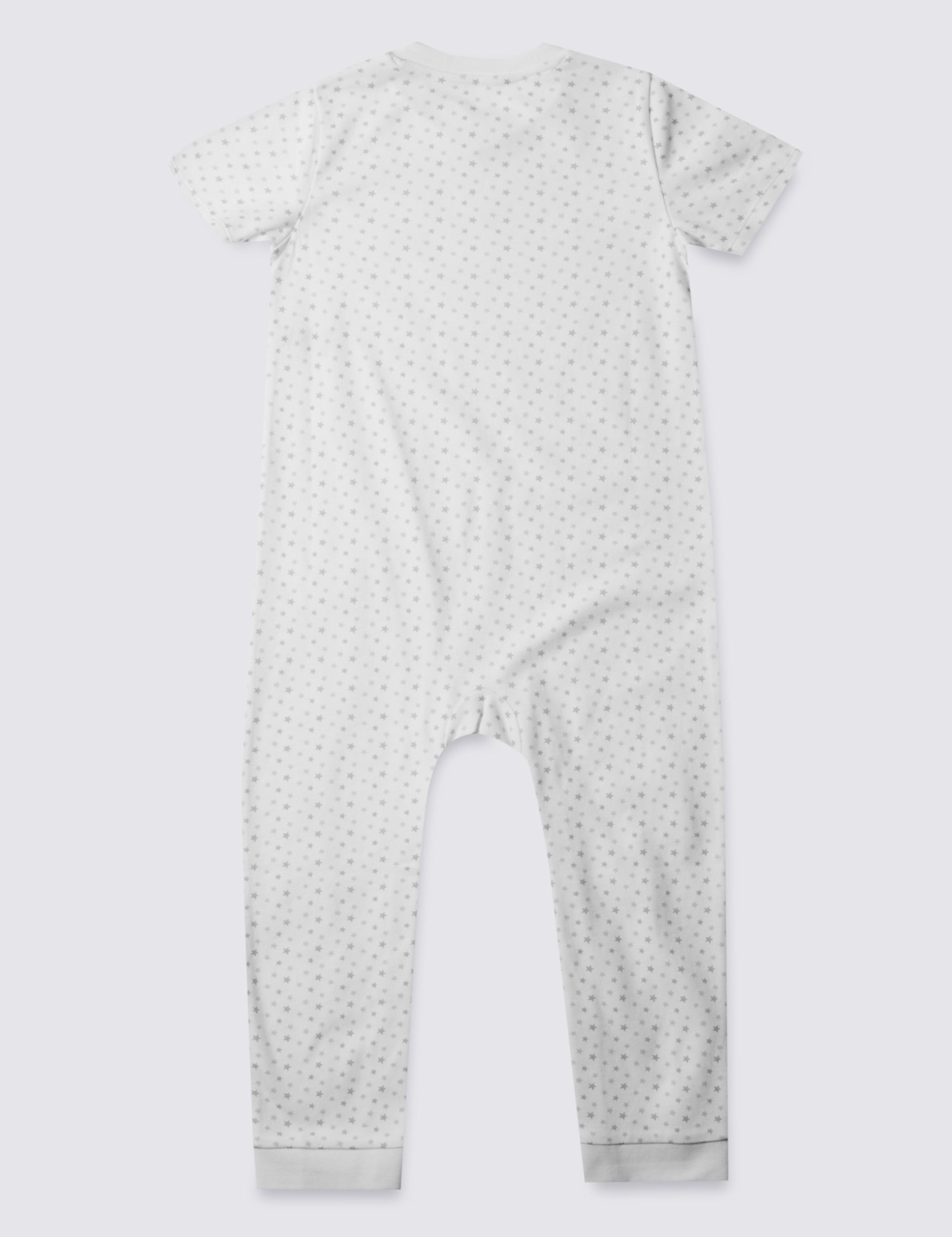 Grey Unisex Star Sleeping Suit (3-8 Years) 2 of 2