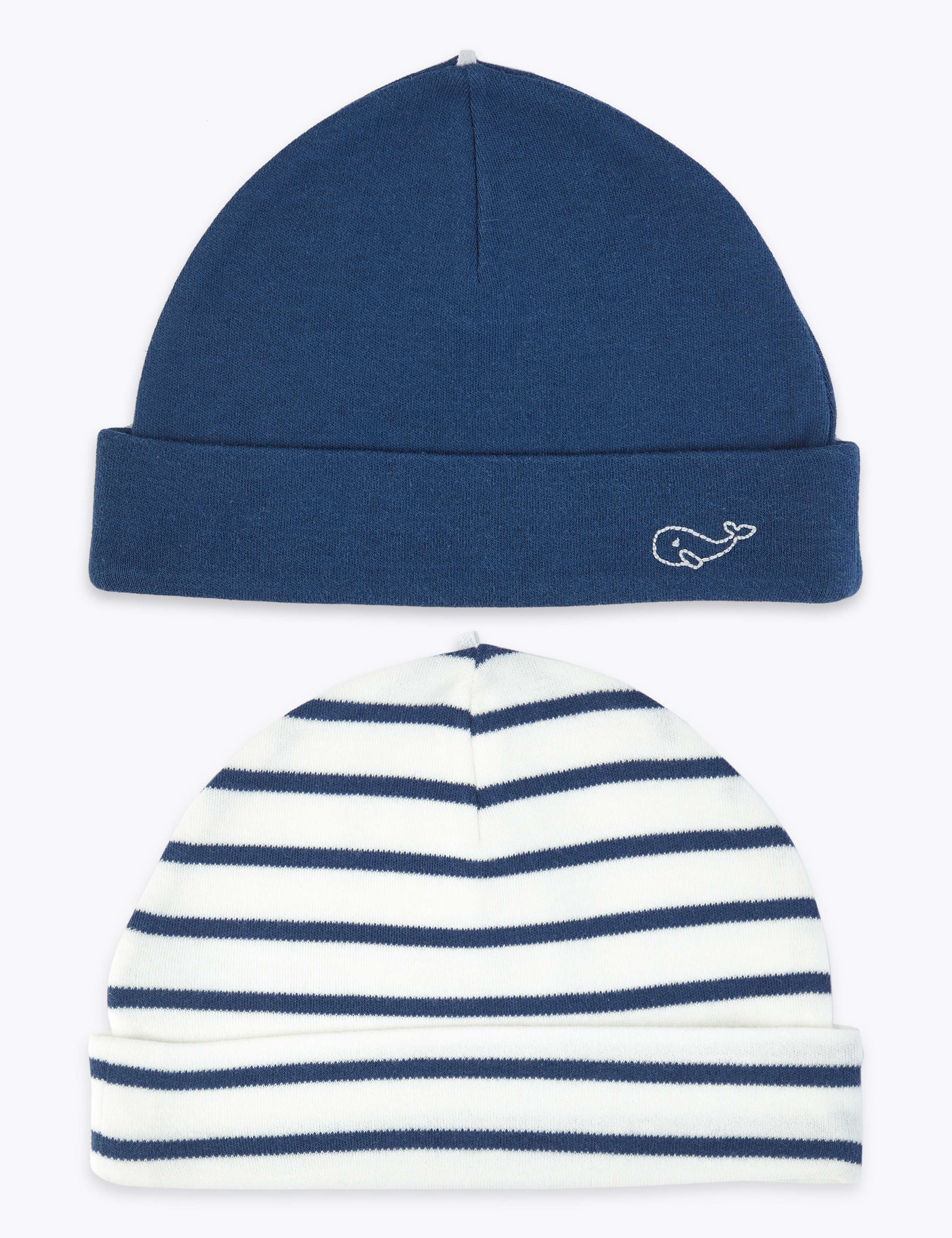 2 Pack Fisherman Hats (0-12 Mths) 1 of 5