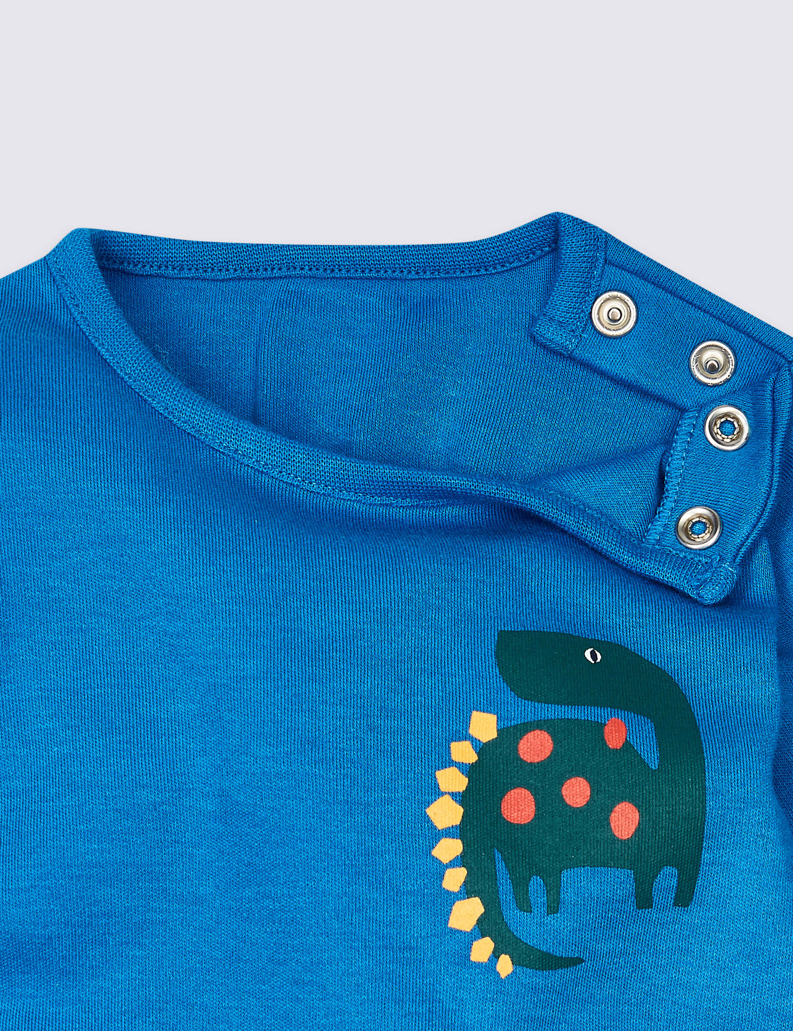 3 Pack Pure Cotton Dinosaurs Sleepsuits 8 of 8