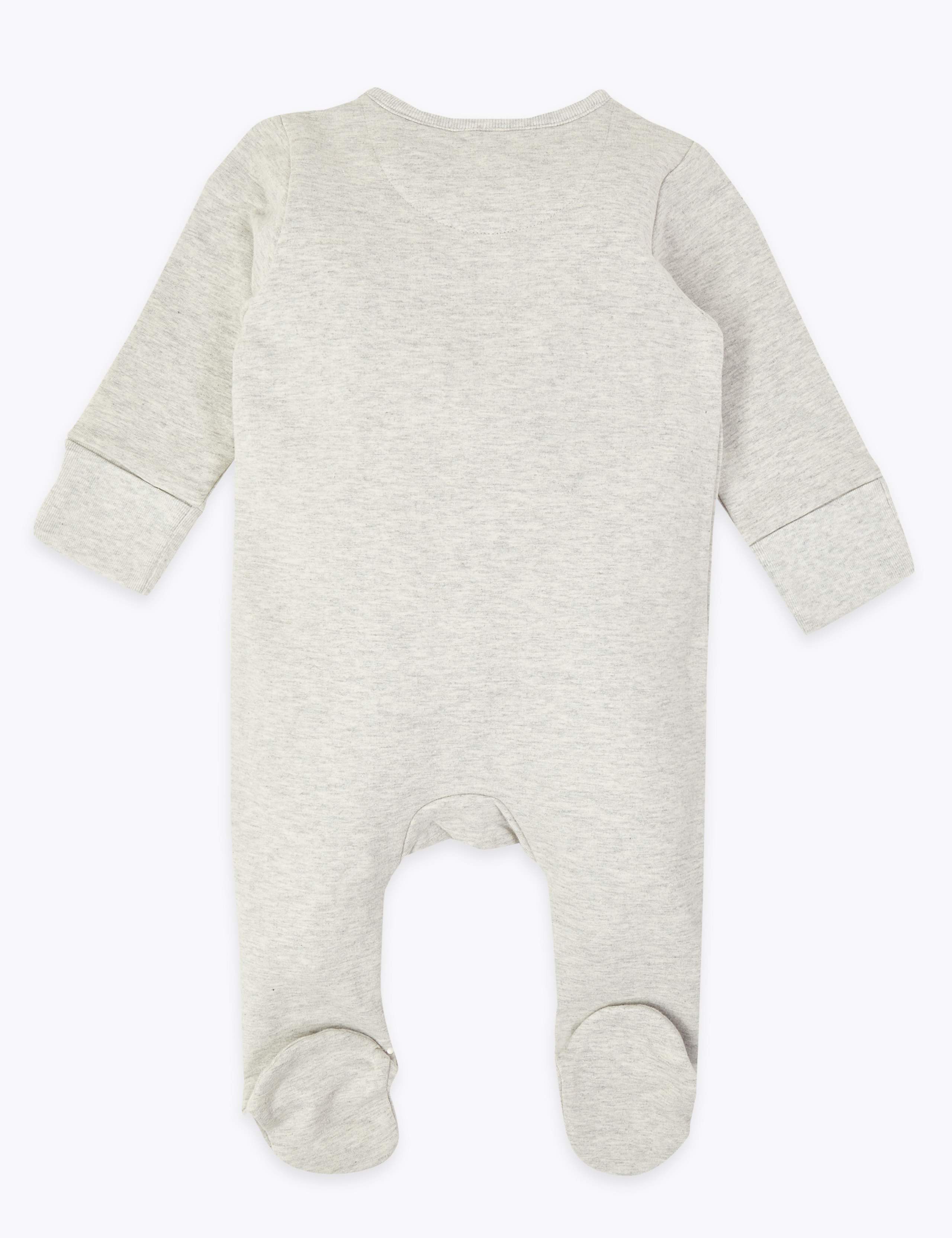 2 Pack Striped & Elephant Sleepsuits (7lbs-3 Yrs) 4 of 7