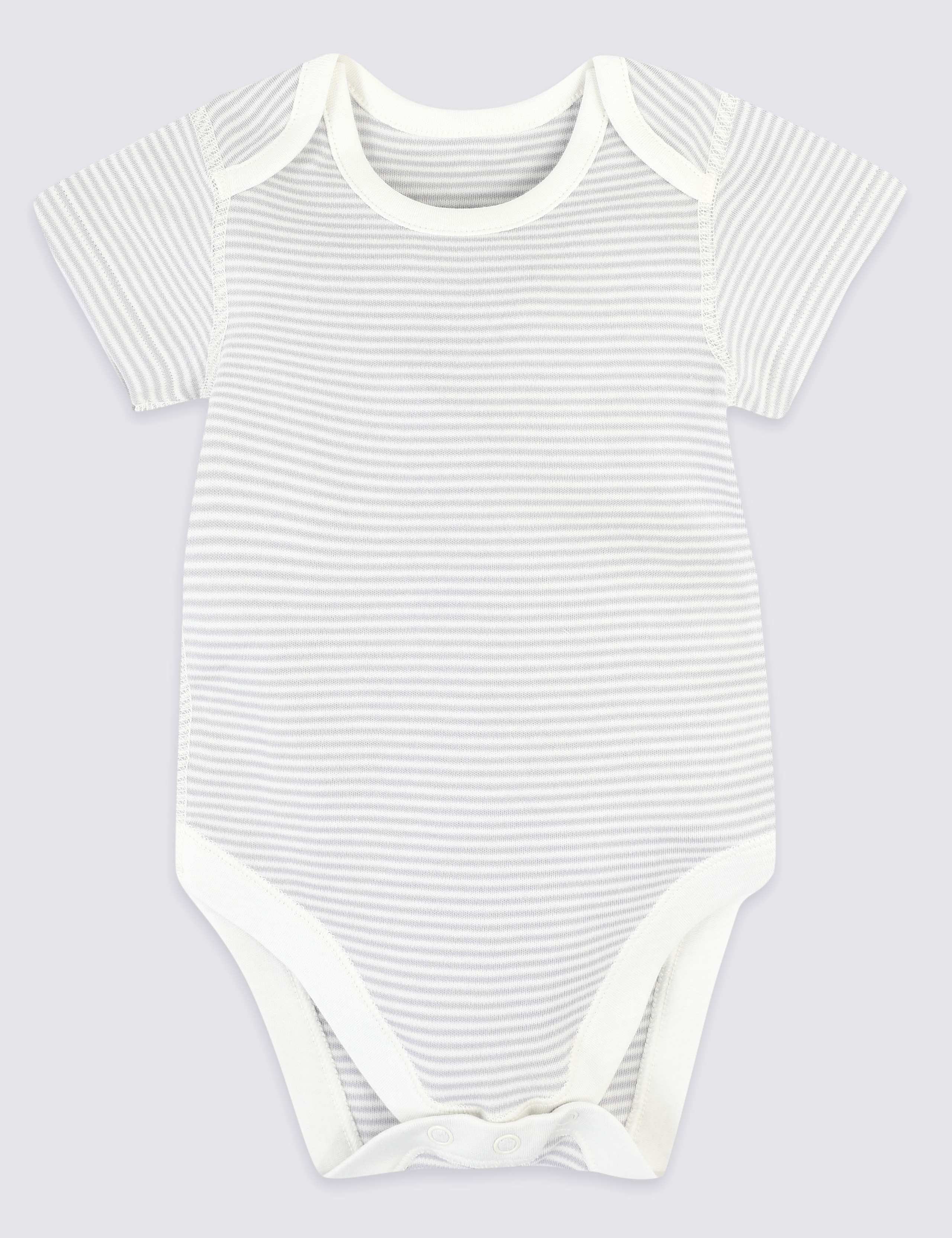 7 Pack Organic Pure Cotton Animal Bodysuits 5 of 8