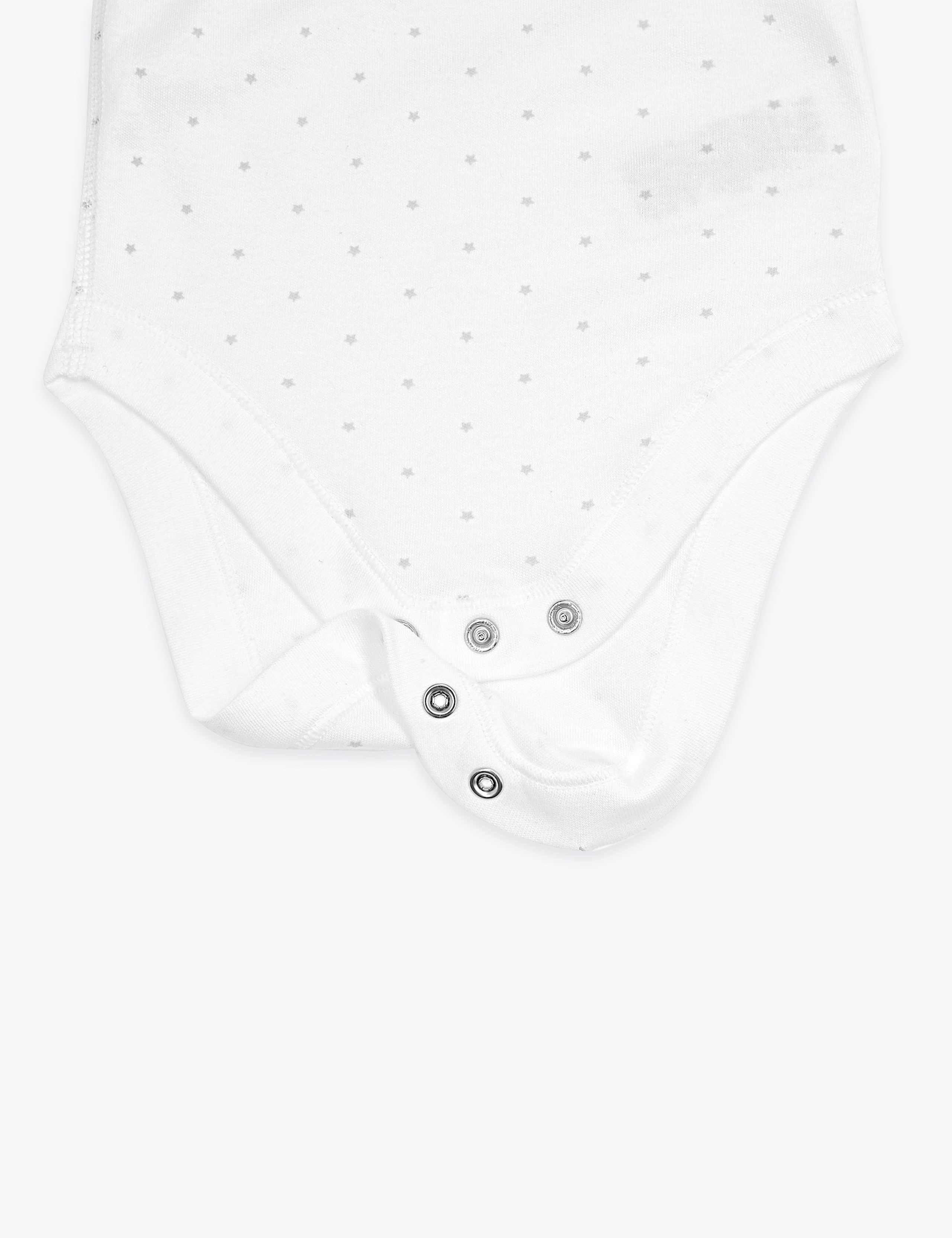 Organic Hello World Star Design Bodysuit (7lbs-12 Mths) 3 of 4