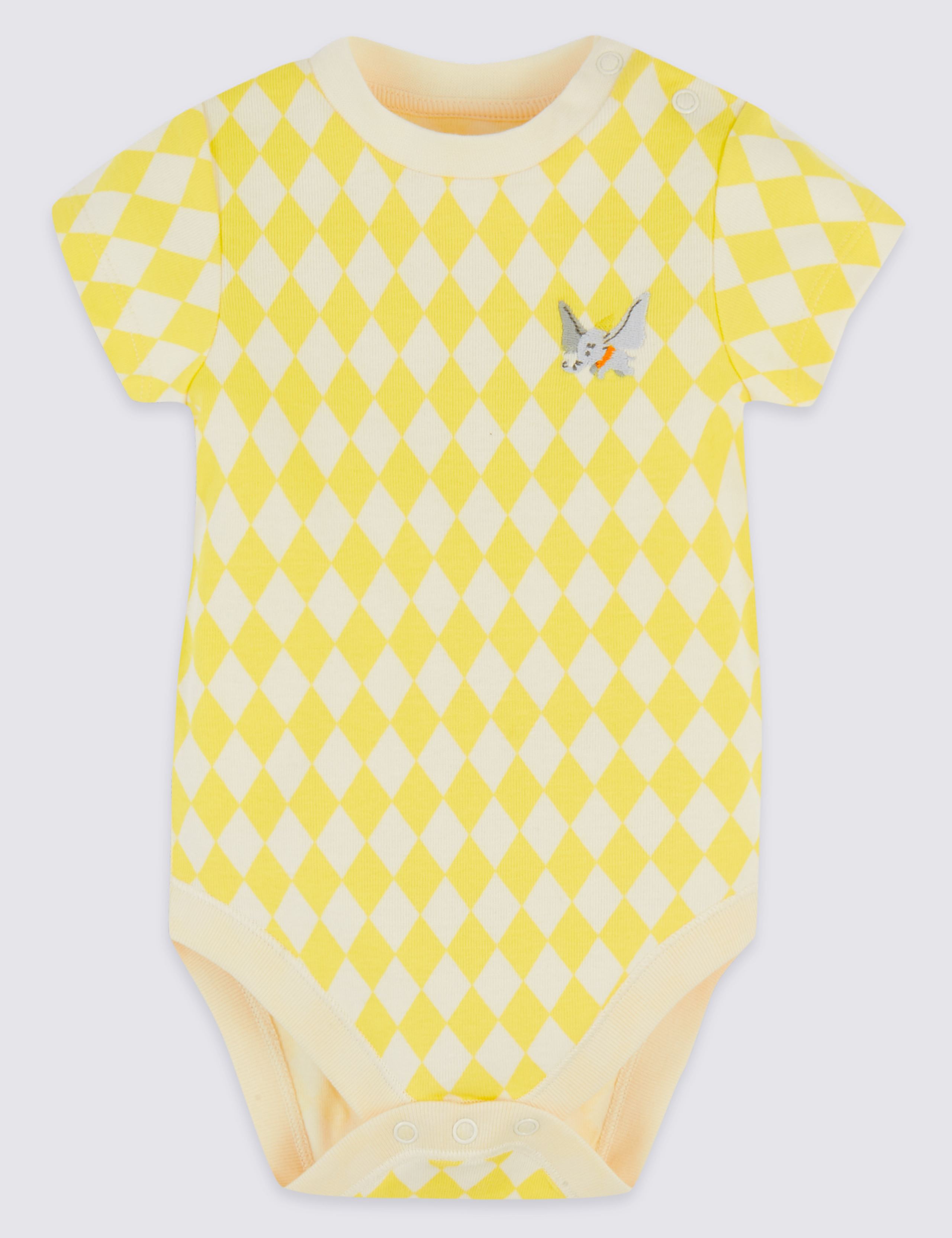 Disney Dumbo™ 3 Pack Pure Cotton Bodysuits 4 of 6