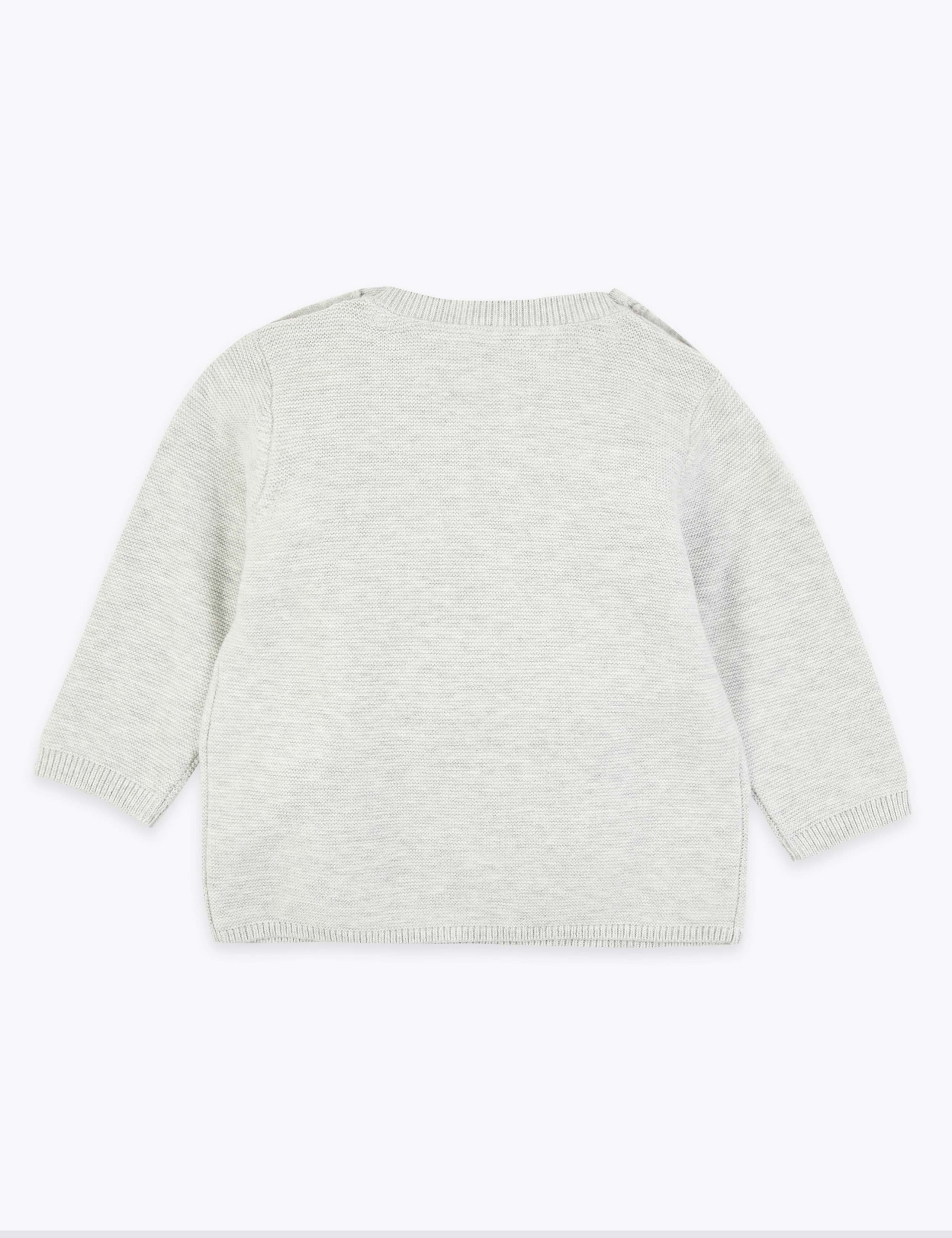 Organic Cotton Hello World Slogan Jumper (7lbs-12 Mths) 2 of 3